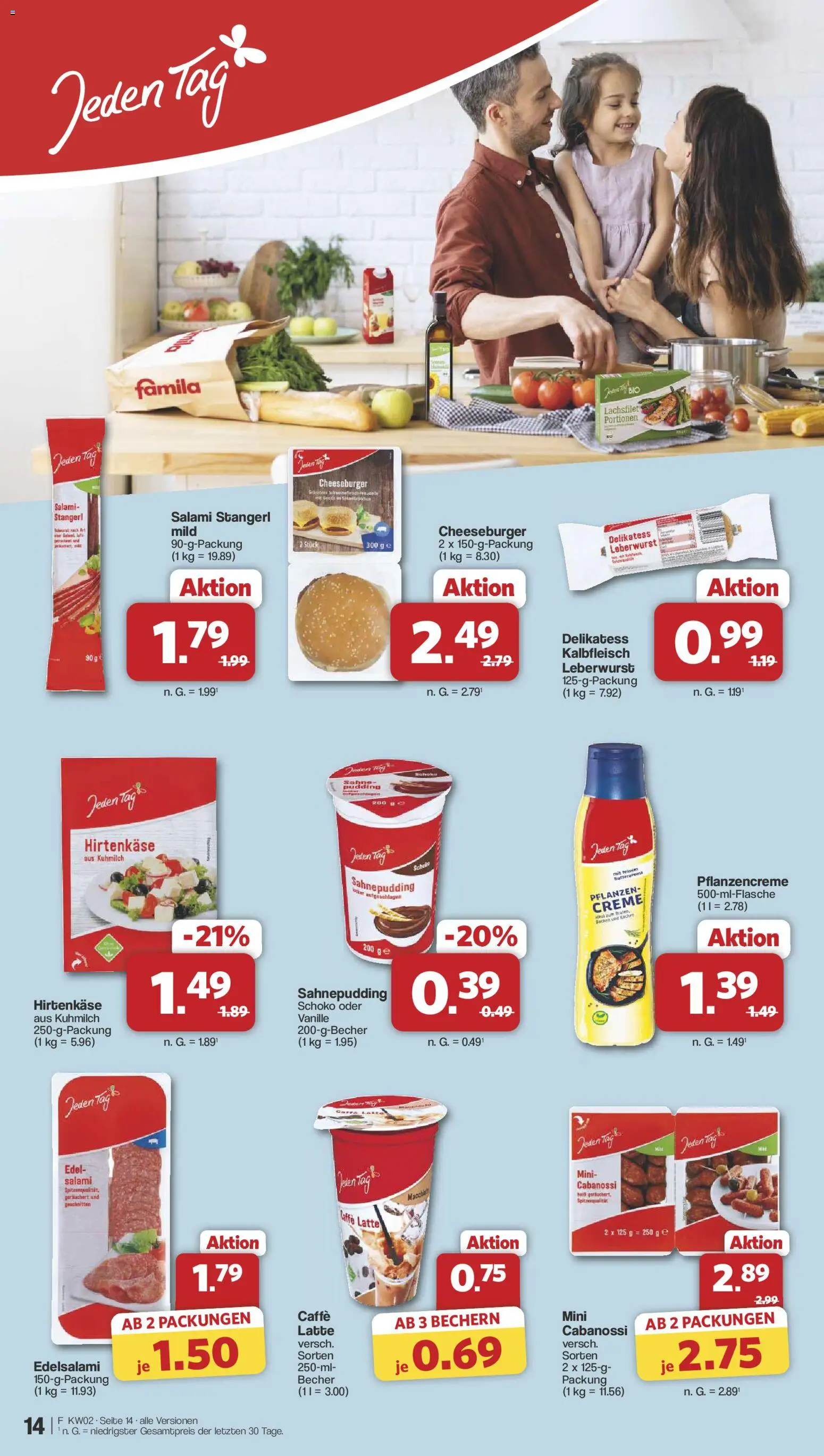 Famila Nordwest Prospekt 	 – gültig ab 05.01.2026 | Seite: 14 | Produkte: Pudding, Creme, Salami, Sahne