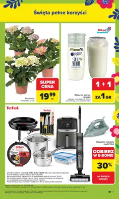 Pogląd oferty "Carrefour gazetka" - ważna od 30.03.2026 | Strona: 13 | Produkty: Doniczka, Świece, Tefal
