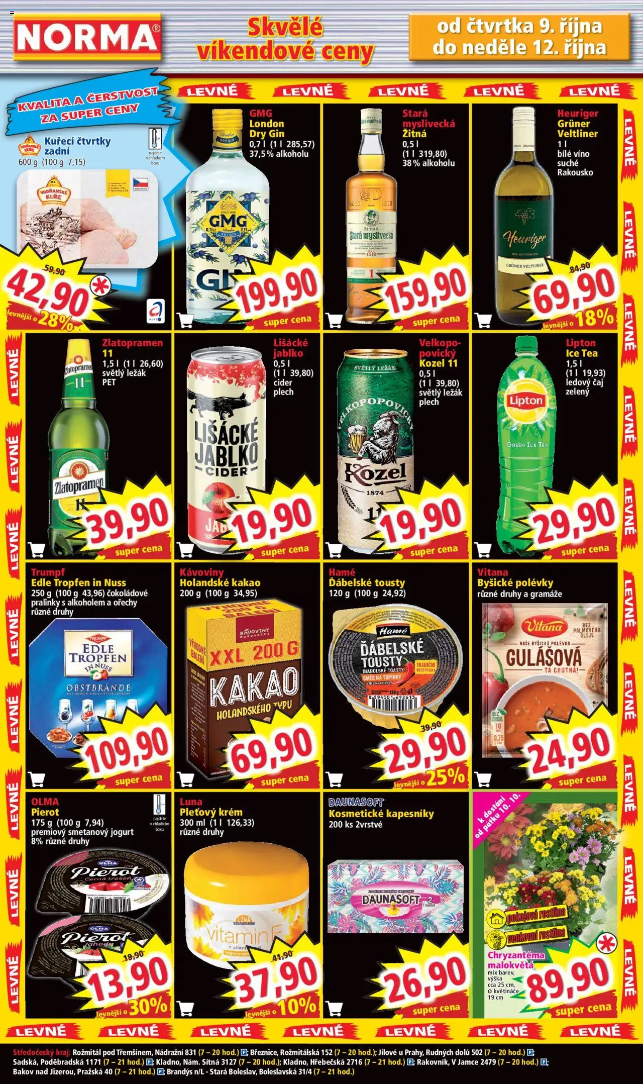 Norma leták od 02.10.2025 | Strana: 7 | Produkty: Smetanový jogurt, Ice tea, Kuře, Ledový čaj