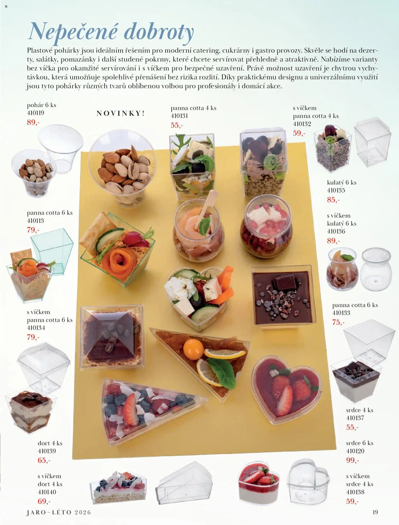 Orion leták - Jaro/Léto 2026 od 09.03.2026 | Strana: 19 | Produkty: Pomazánky, Panna cotta, Pohár, Dort