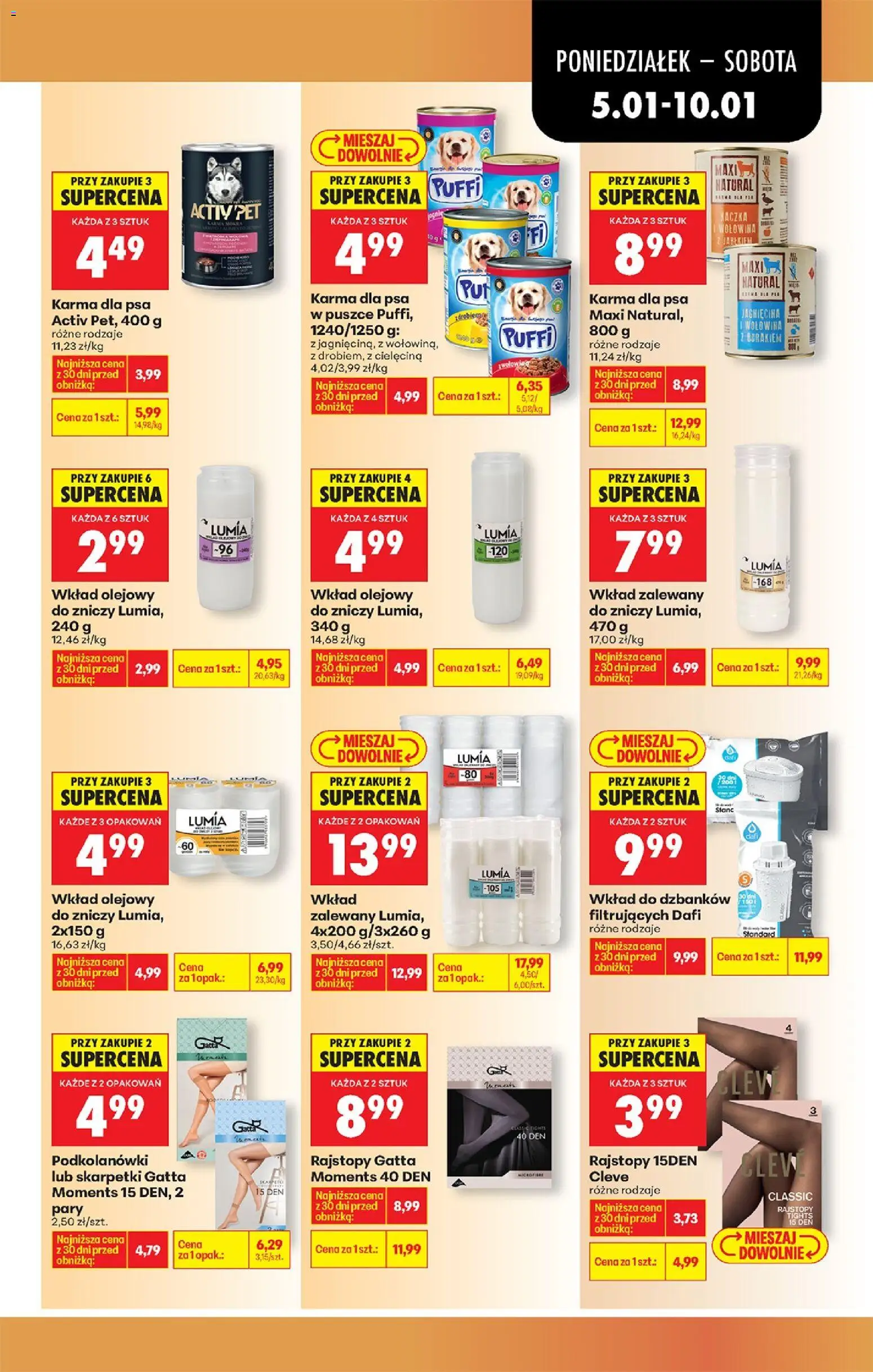 Biedronka gazetka od 05.01.2026 | Strona: 73 | Produkty: Jagnięcina, Podkolanówki, Karma dla psa w puszce, Wołowina