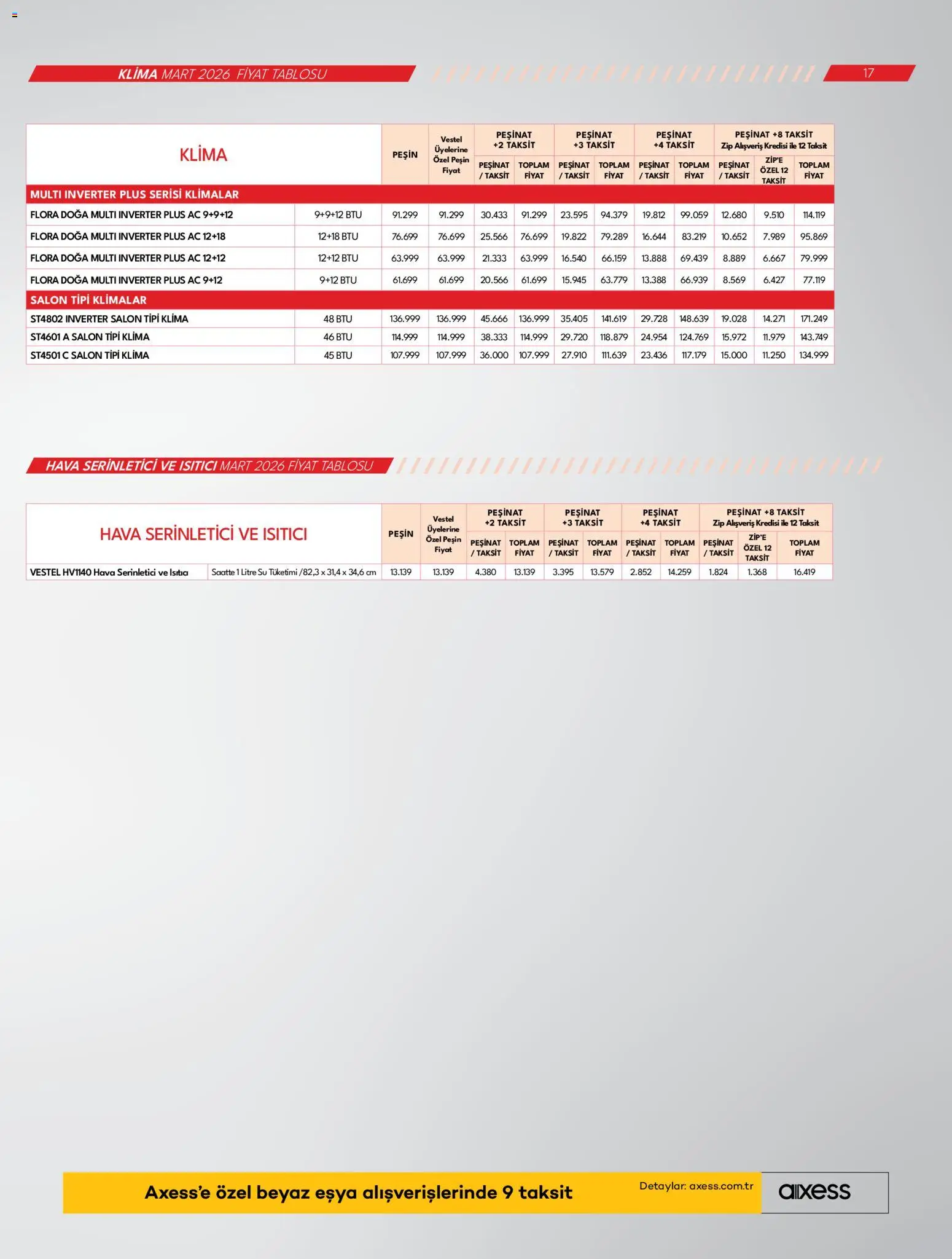 Vestel Katalog - 01.03.2026 tarihinden itibaren geçerlidir | Sayfa: 17 | Ürünler: Gardırop, Buzdolabı