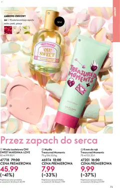 Pogląd oferty "Oriflame Katalog 3 2026" - ważna od 11.02.2026 | Strona: 73 | Produkty: Zapach, Krem do rąk, Mydło, Woda