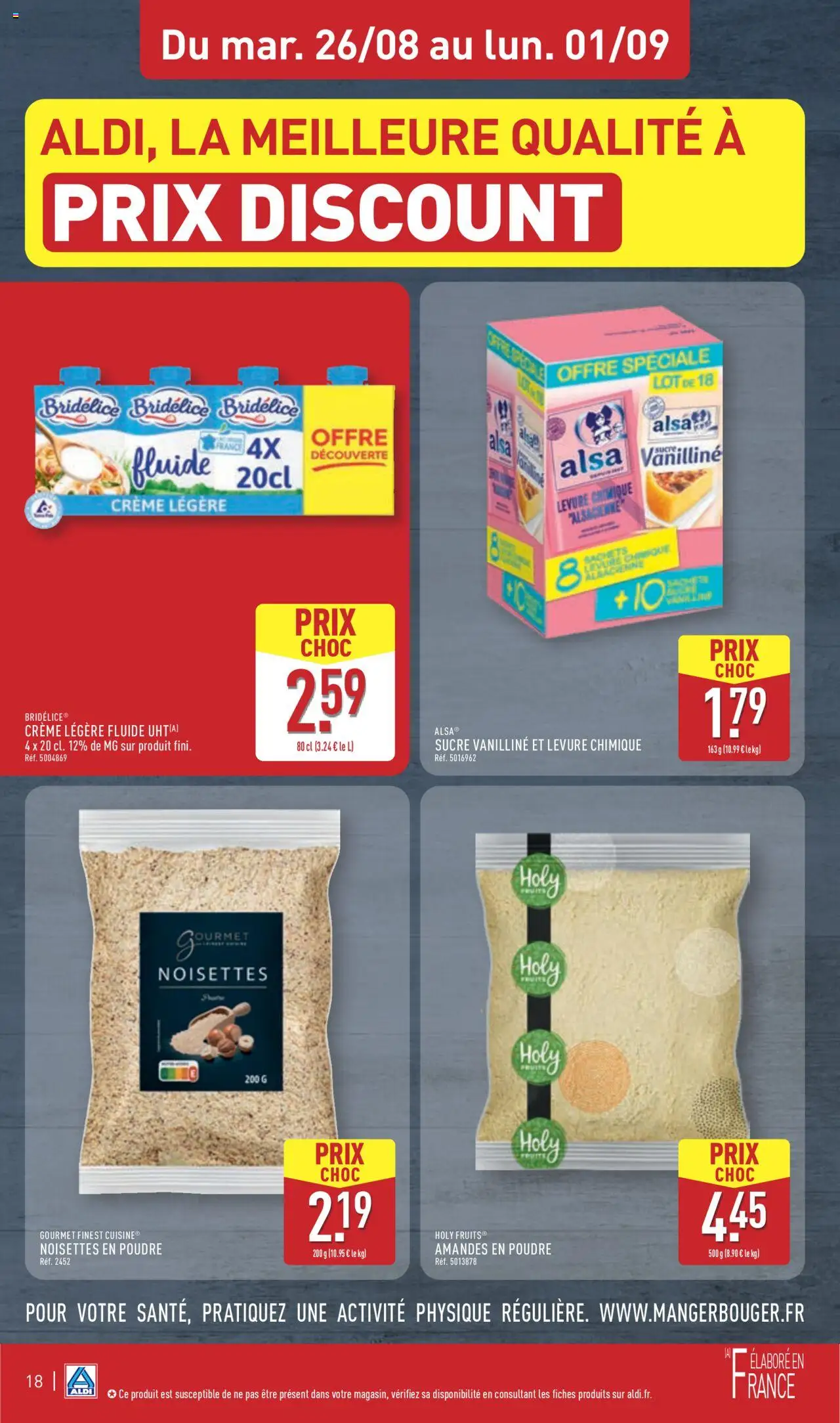  | Page: 21 | Produits: Sucre, Amandes en poudre, Noisettes, Poudre