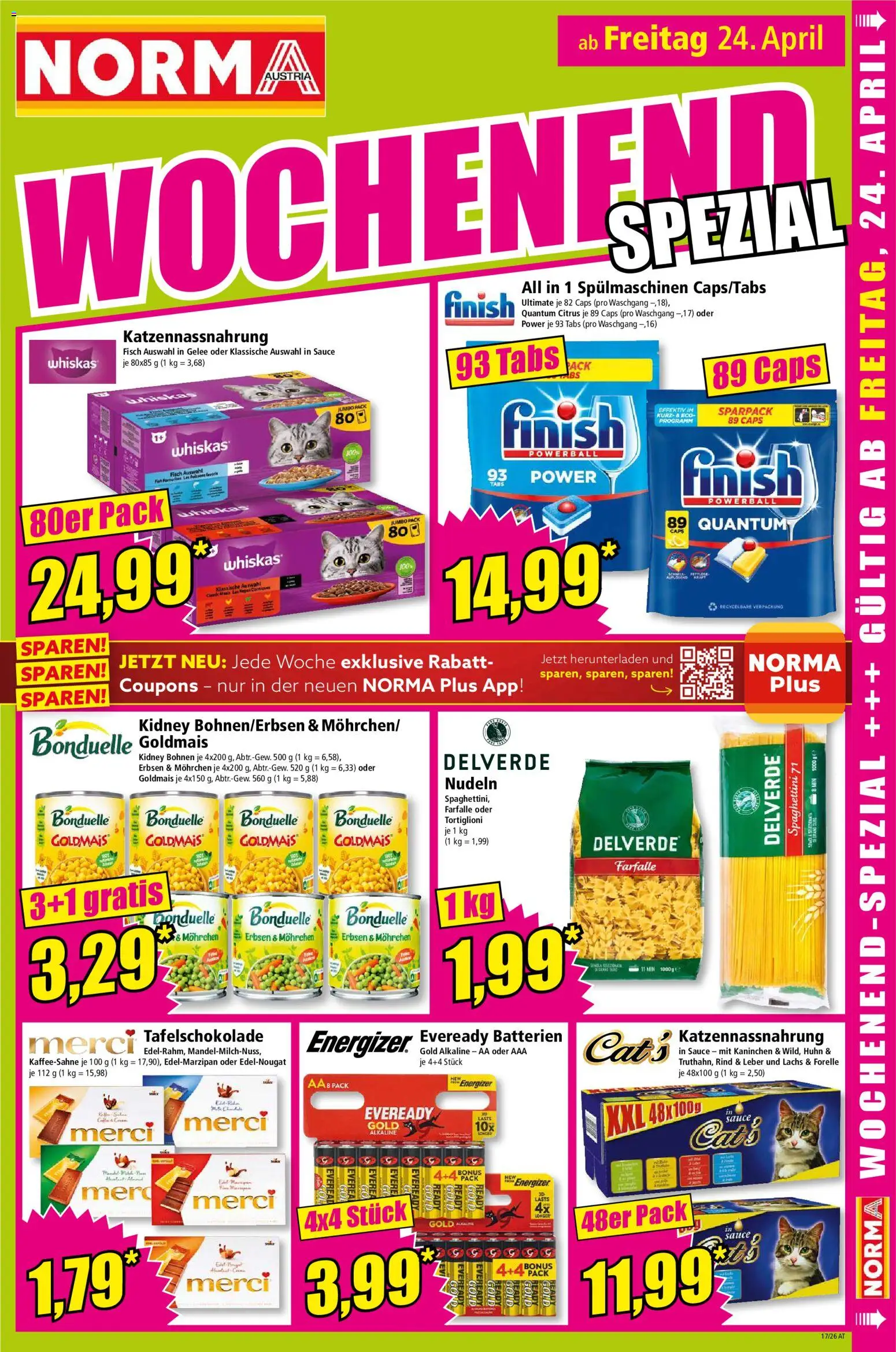 Norma Flugblatt gültig ab 20.04.2026 | Seite: 17 | Produkte: Erbsen, Fisch, Nudeln