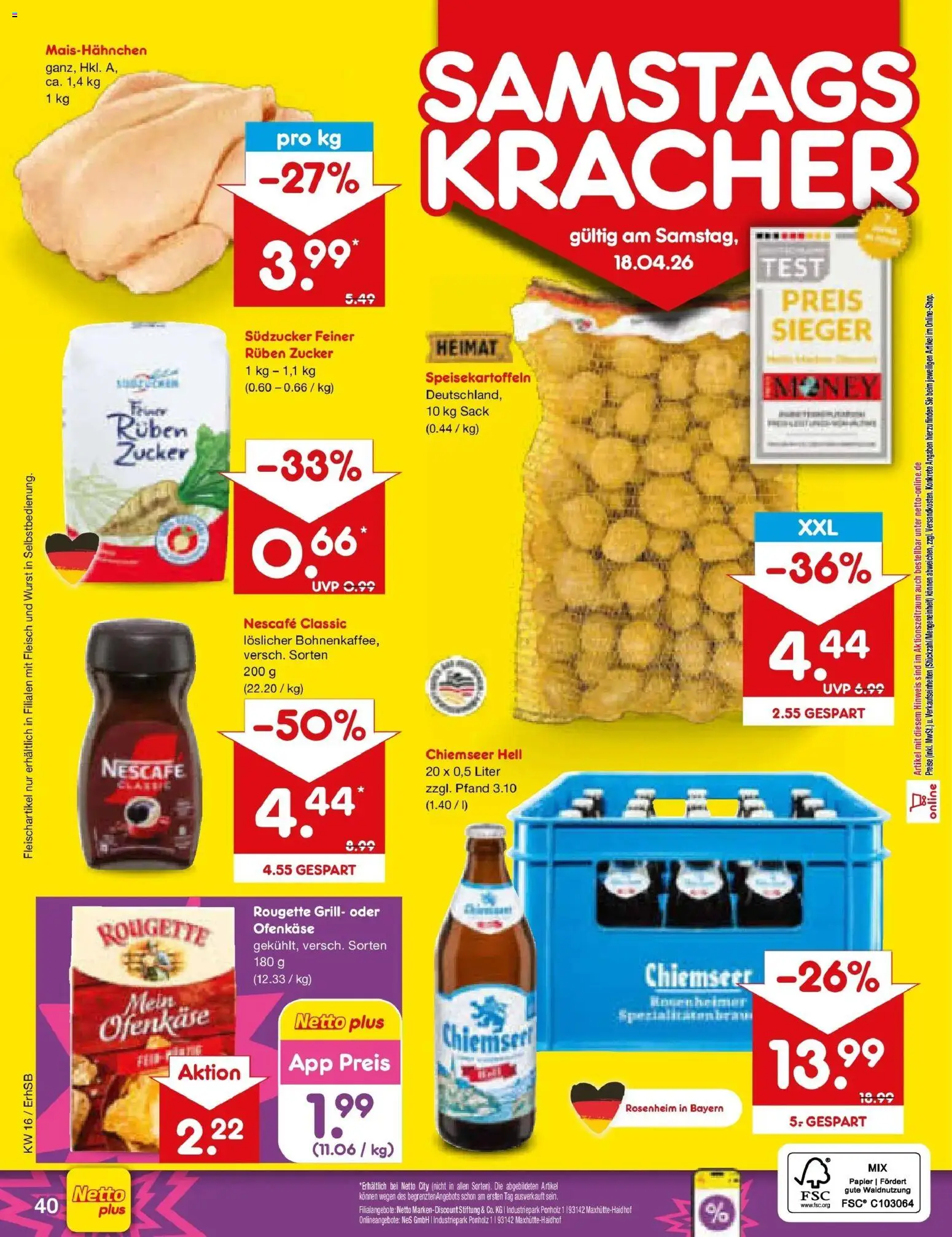 Netto Marken-Discount Prospekt Metten	 – gültig ab 13.04.2026 | Seite: 58 | Produkte: Grill, Nescafe, Zucker, Nescafe classic