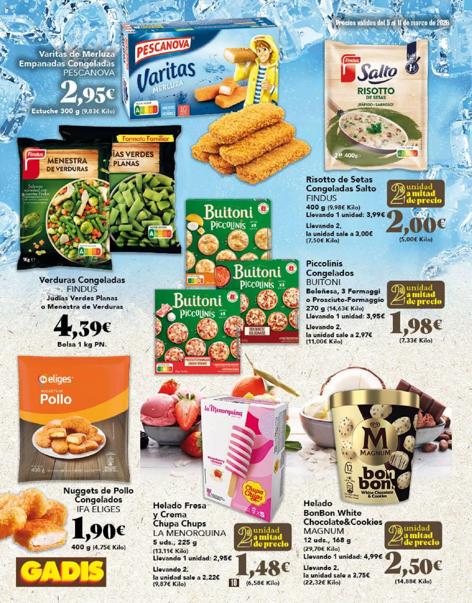 Gadis folleto │ válido desde el 05.03.2026 | Página: 10 | Productos: Chocolate, Crema, Helado, Bolsa