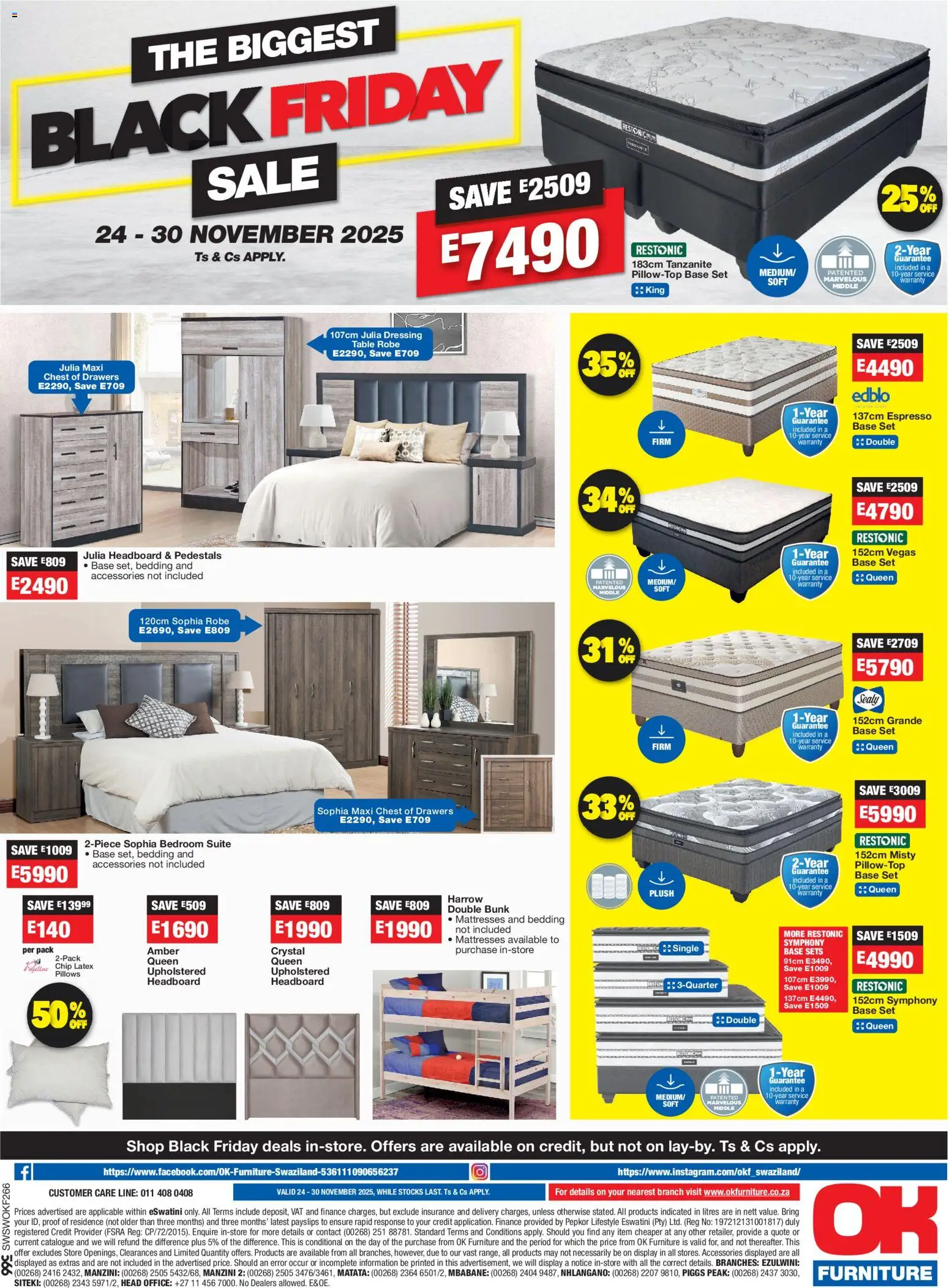 New OK Furniture catalogue – valid from 24.11.2025 | Page: 8 | Products: Chest of drawers, Table, Double bunk, Dressing