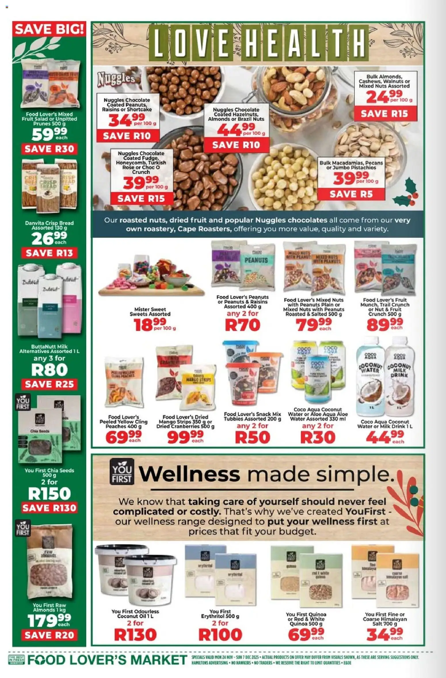 New Food Lover's Market catalogue – valid from 24.11.2025 | Page: 12 | Products: Milk, Oil, Raisins, Fruit