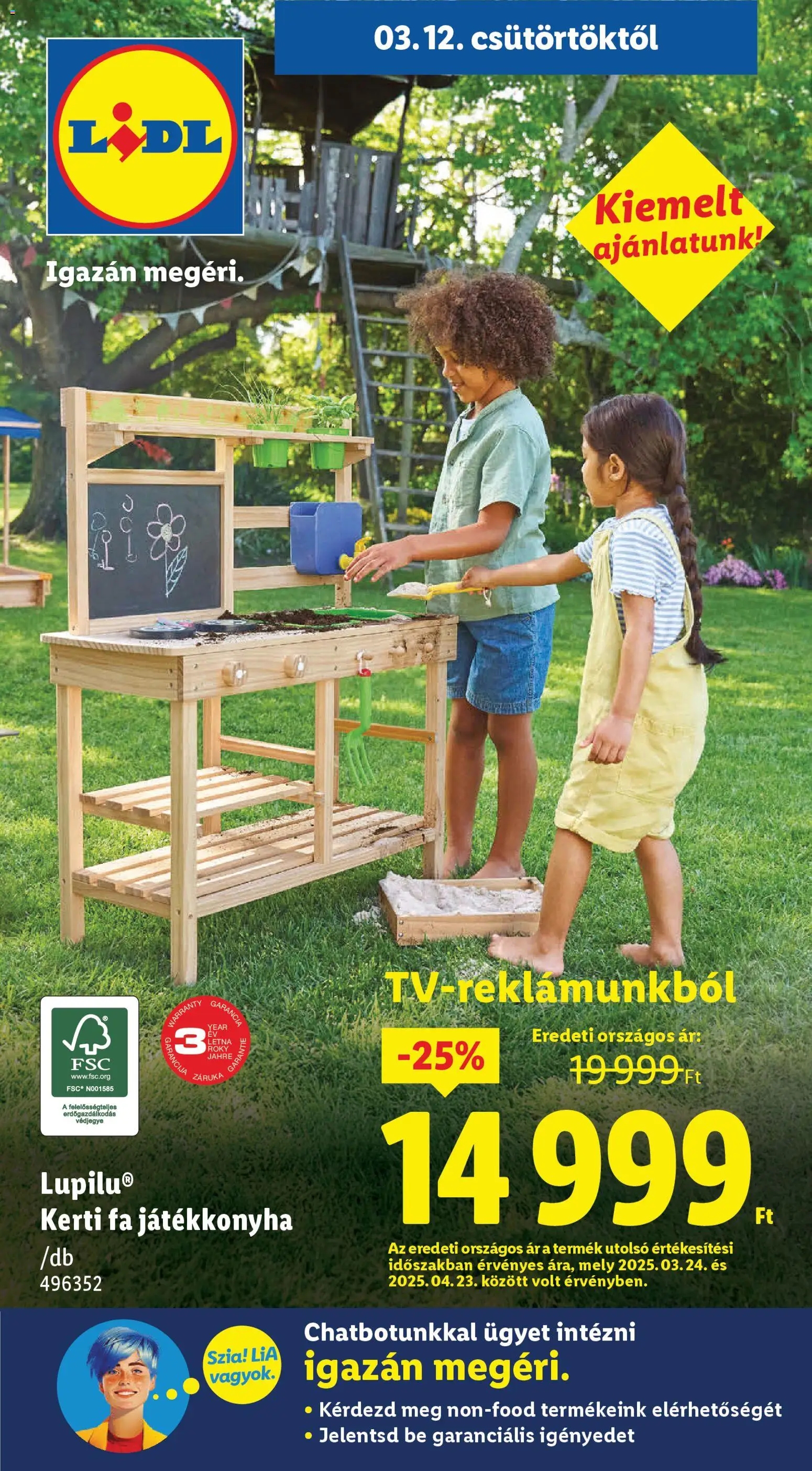 Lidl akciós ujság - amely érvényes a következő dátumtól: 12.03.2026 | Oldal: 1