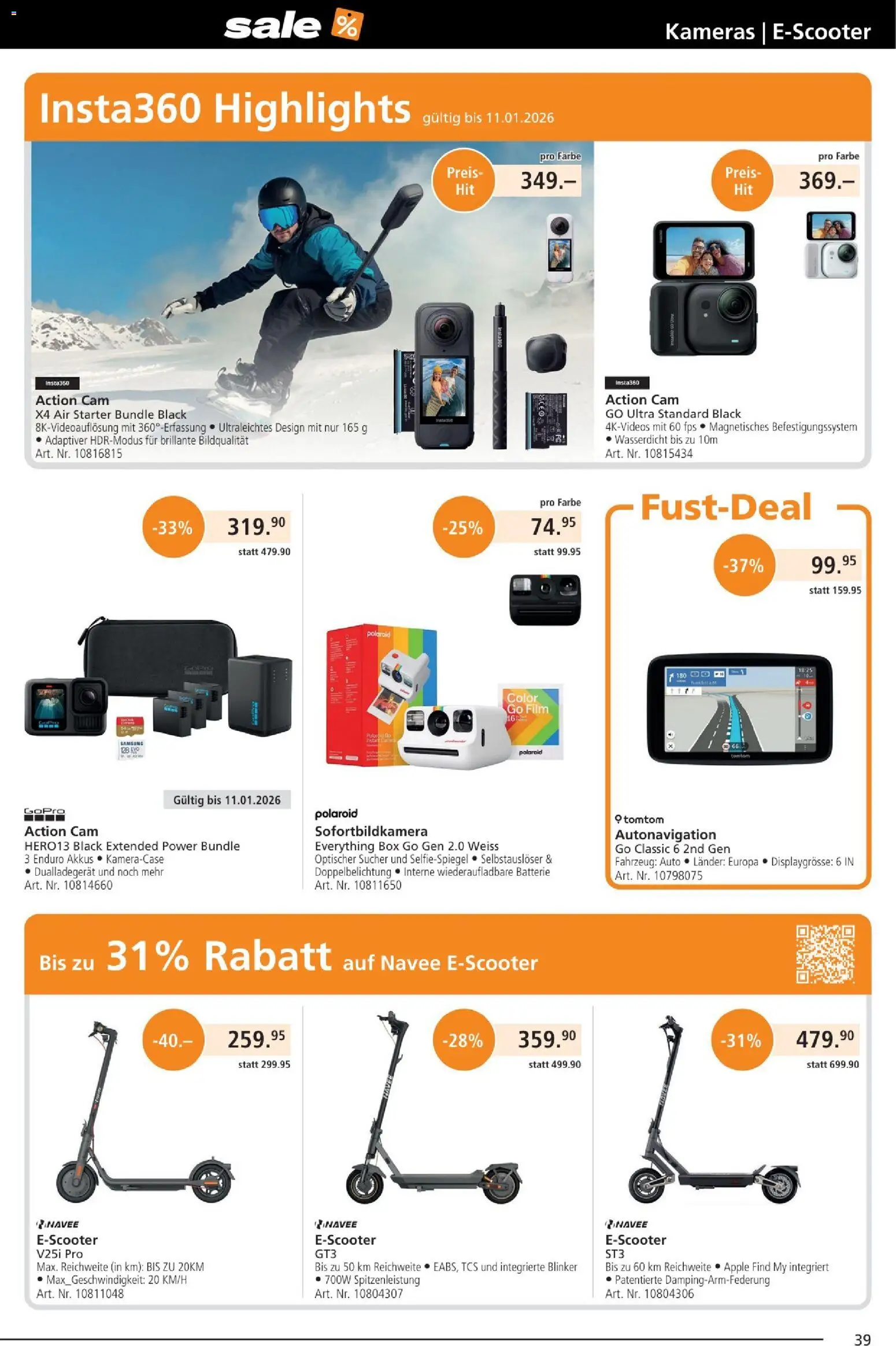 Fust Aktionen – gültig ab 25.12.2025 | Seite: 39 | Produkte: Box, Batterie, Action Cam, Samsung