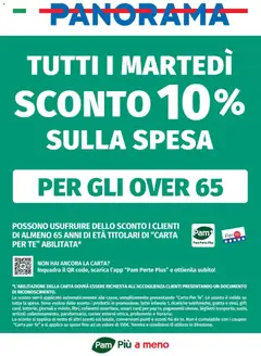 Anteprima del volantino Panorama Sconto 10% Anziani Over 65 Martedì catalogo valido a partire dal 01.01.2026