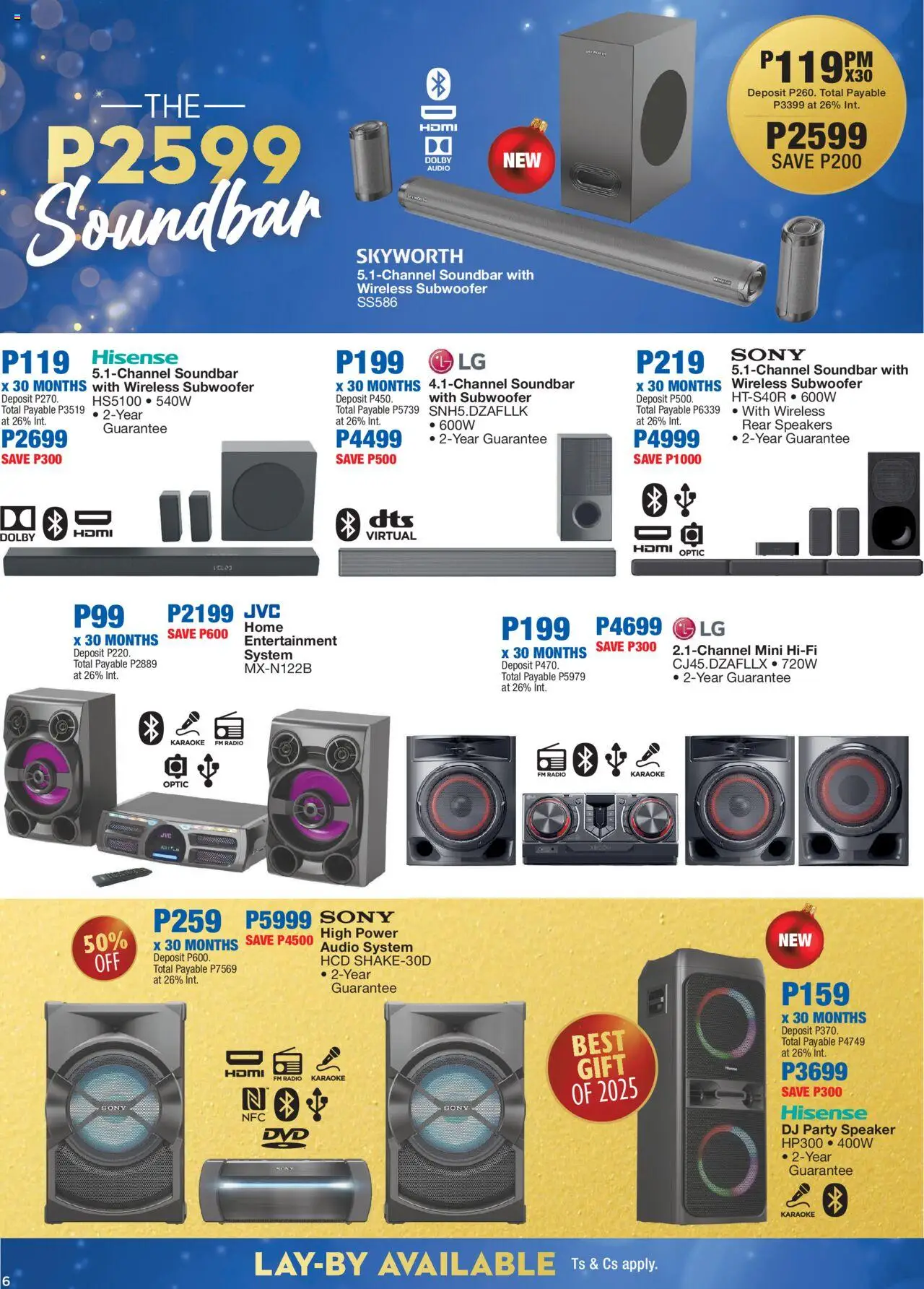 New OK Furniture catalogue – valid from 20.10.2025 | Page: 6 | Products: Audio, Speaker, Soundbar, Subwoofer