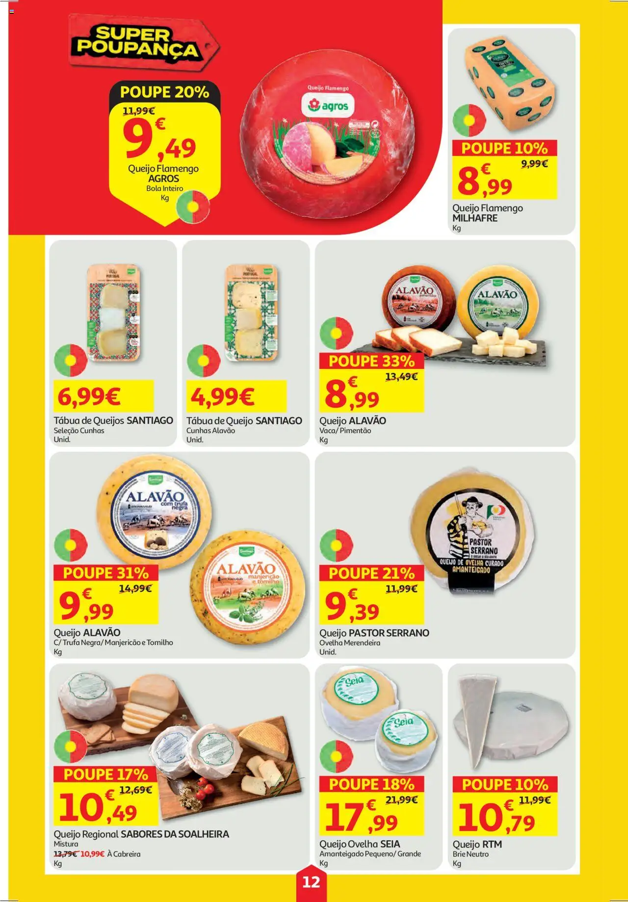 Auchan folheto │ válido de 11.09.2025 | Página: 12 | Produtos: Tábua, Pimentão, Queijo