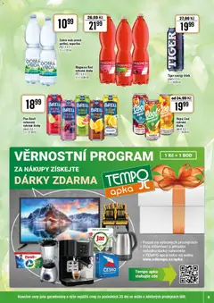 Náhled letáku Tempo leták od 08.04.2026 | Strana: 5 | Produkty: Pomelo, Hořčík, Pivo, Energy drink