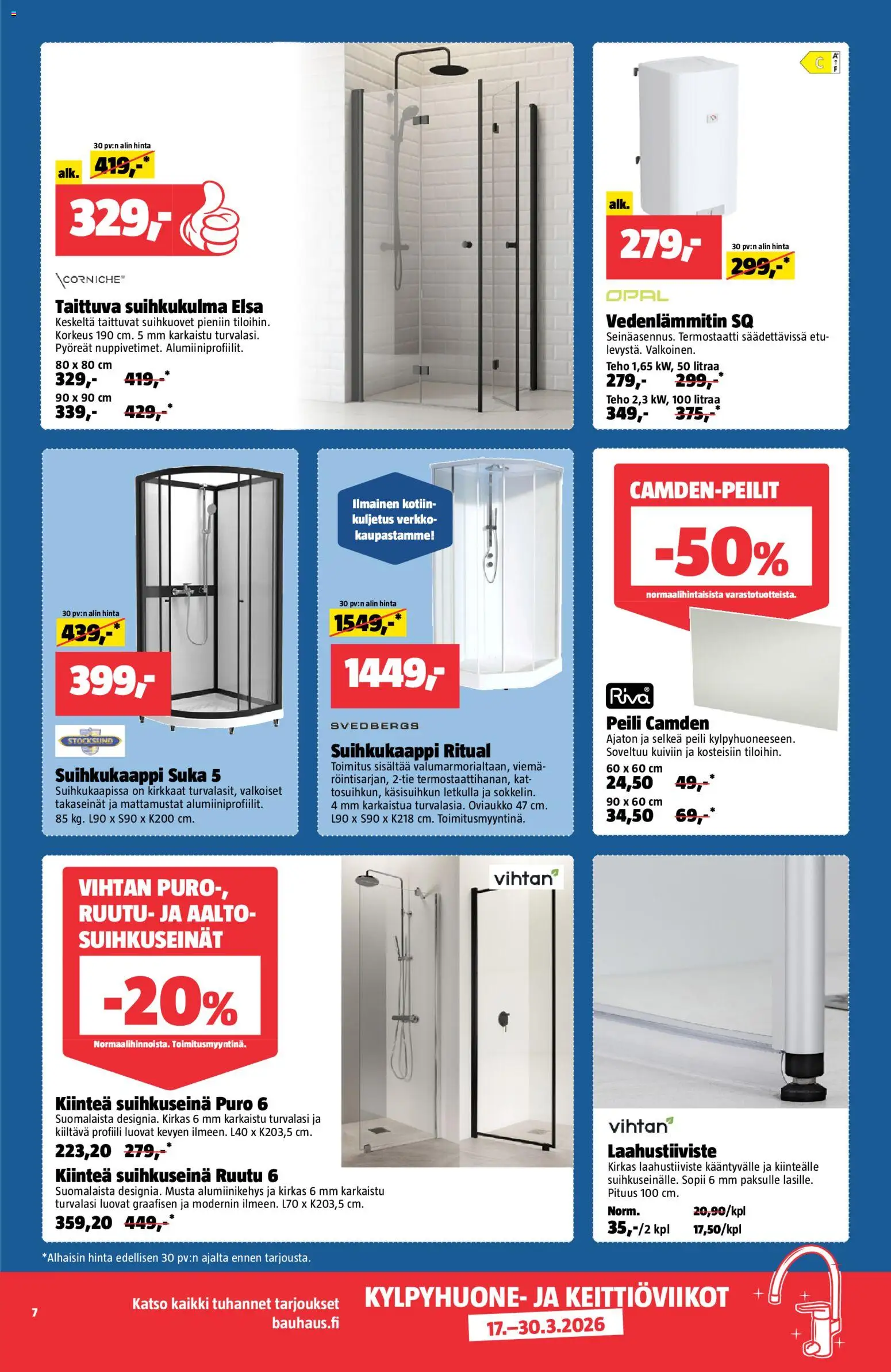 Bauhaus tarjoukset – voimassa 17.03.2026 alkaen | Sivu: 7 | Tuotteet: Peili