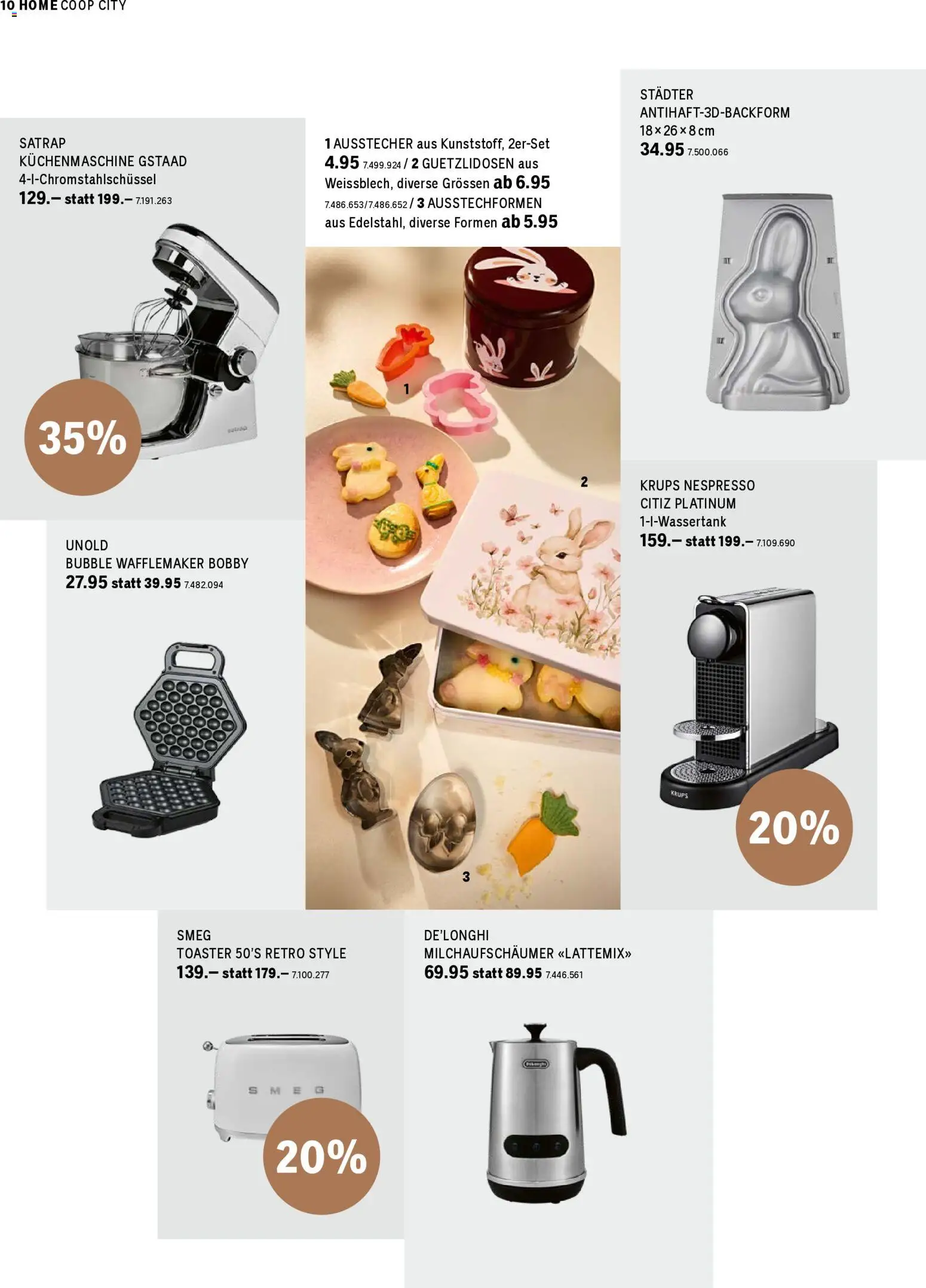 Coop City aktionen Ostern – gültig ab 23.03.2026 | Seite: 10 | Produkte: Krups, Toaster