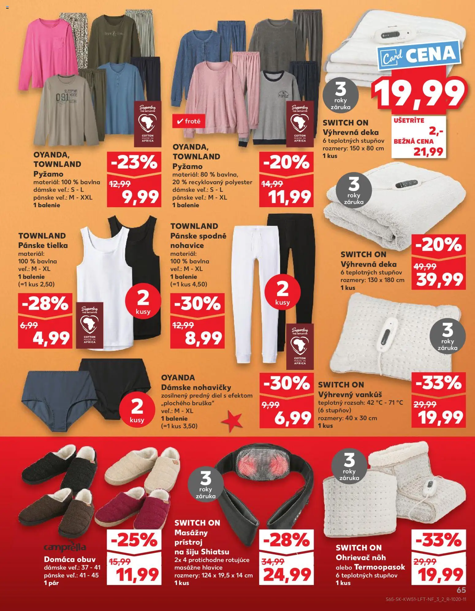 Nové Kaufland akcie – leták je platný od 18.12.2025 | Strana: 65 | Produkty: Masážny prístroj, Vankúš, Ohrievač, Nohavičky