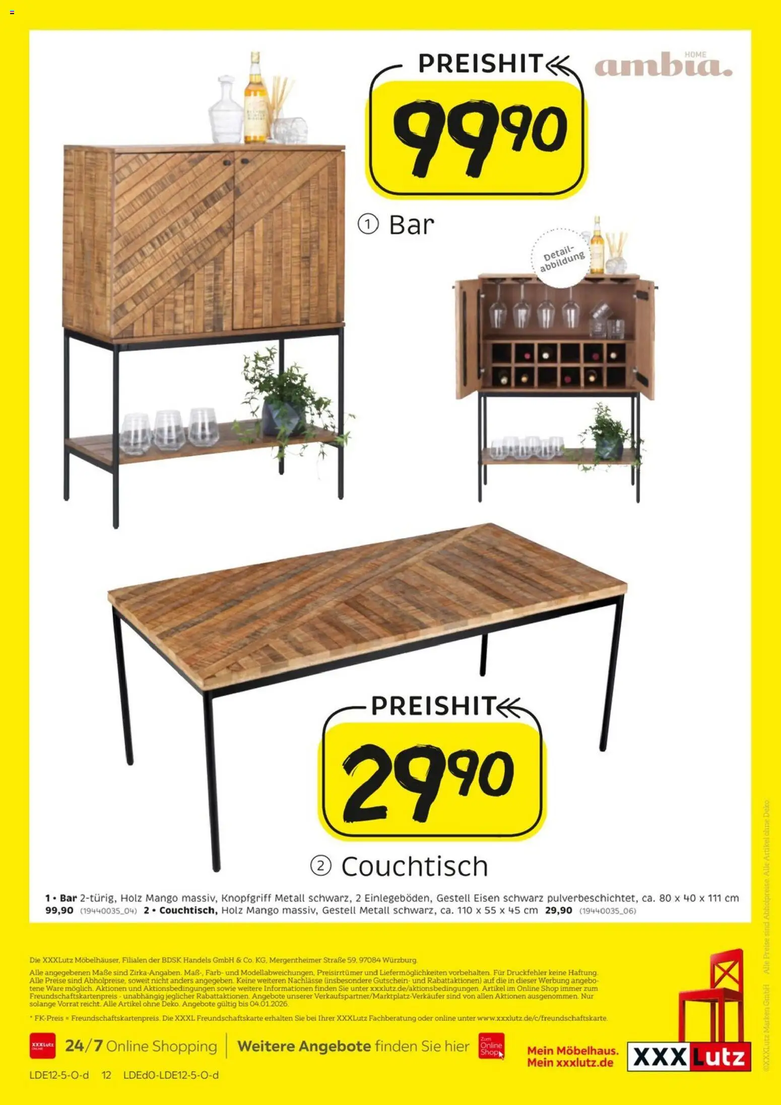 XXXL Lutz Lagerräumungsverkauf – gültig ab 21.12.2025 | Seite: 12