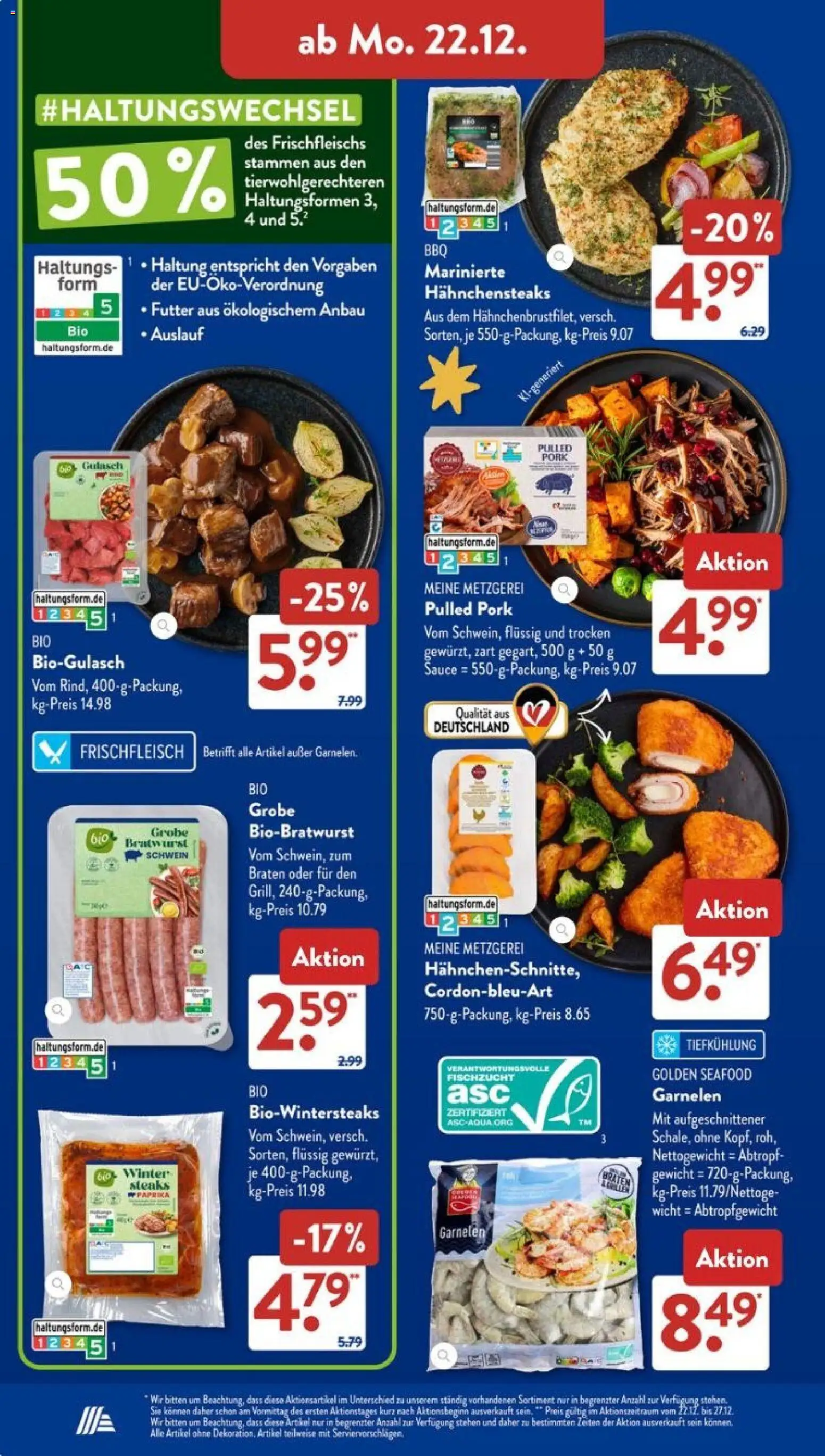Aldi Süd Prospekt 	 – gültig ab 22.12.2025 | Seite: 8 | Produkte: Gewicht, Bratwurst, Garnelen