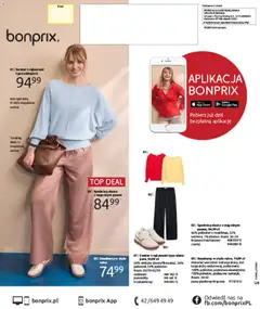 Pogląd oferty "BonPrix Katalog" - ważna od 19.02.2026 | Strona: 100 | Produkty: Sweter, Top, Spodnie, Półka