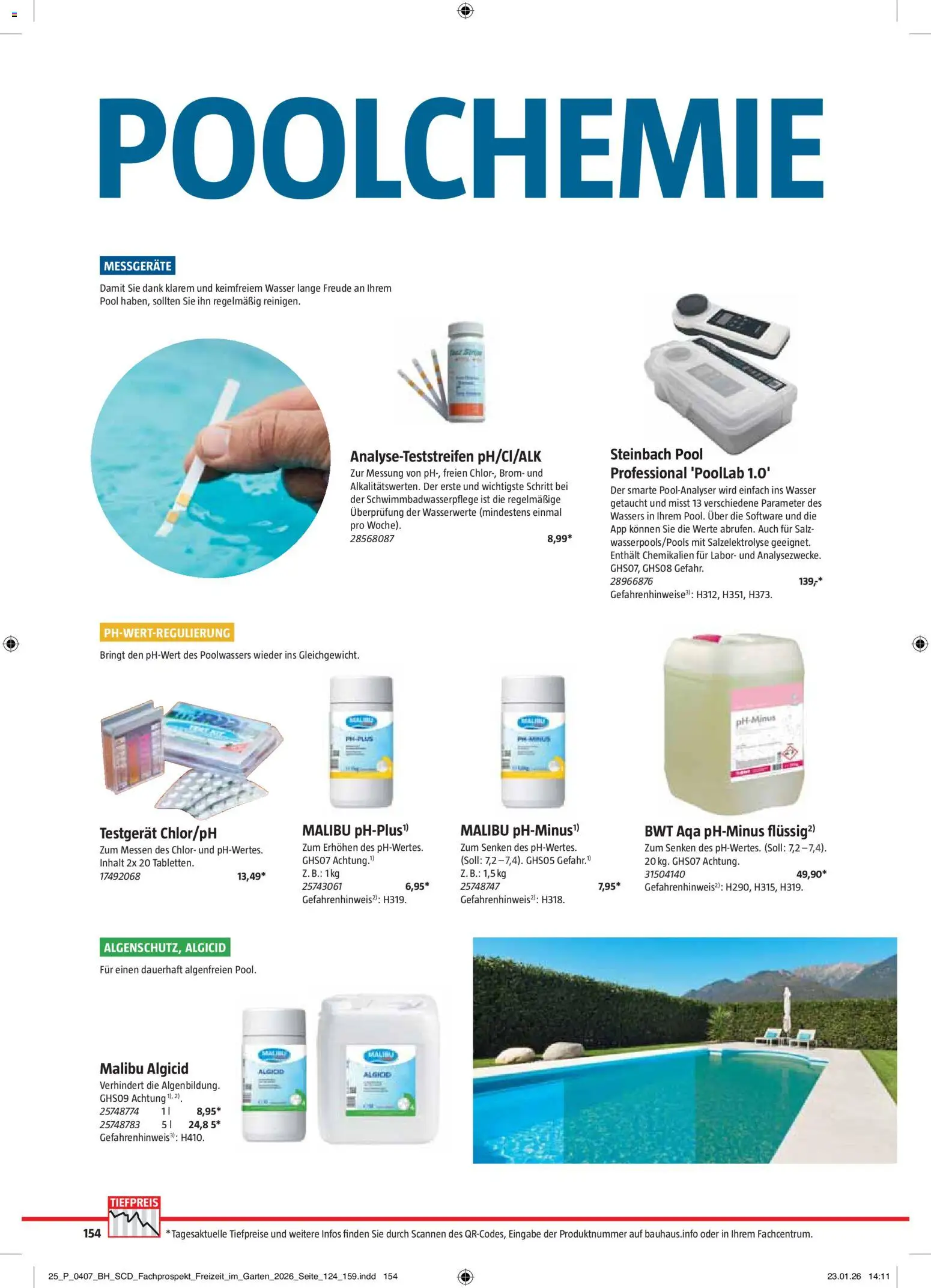 Bauhaus Freizeit im Garten gültig ab 01.05.2026 | Seite: 154 | Produkte: Wasser, Salz