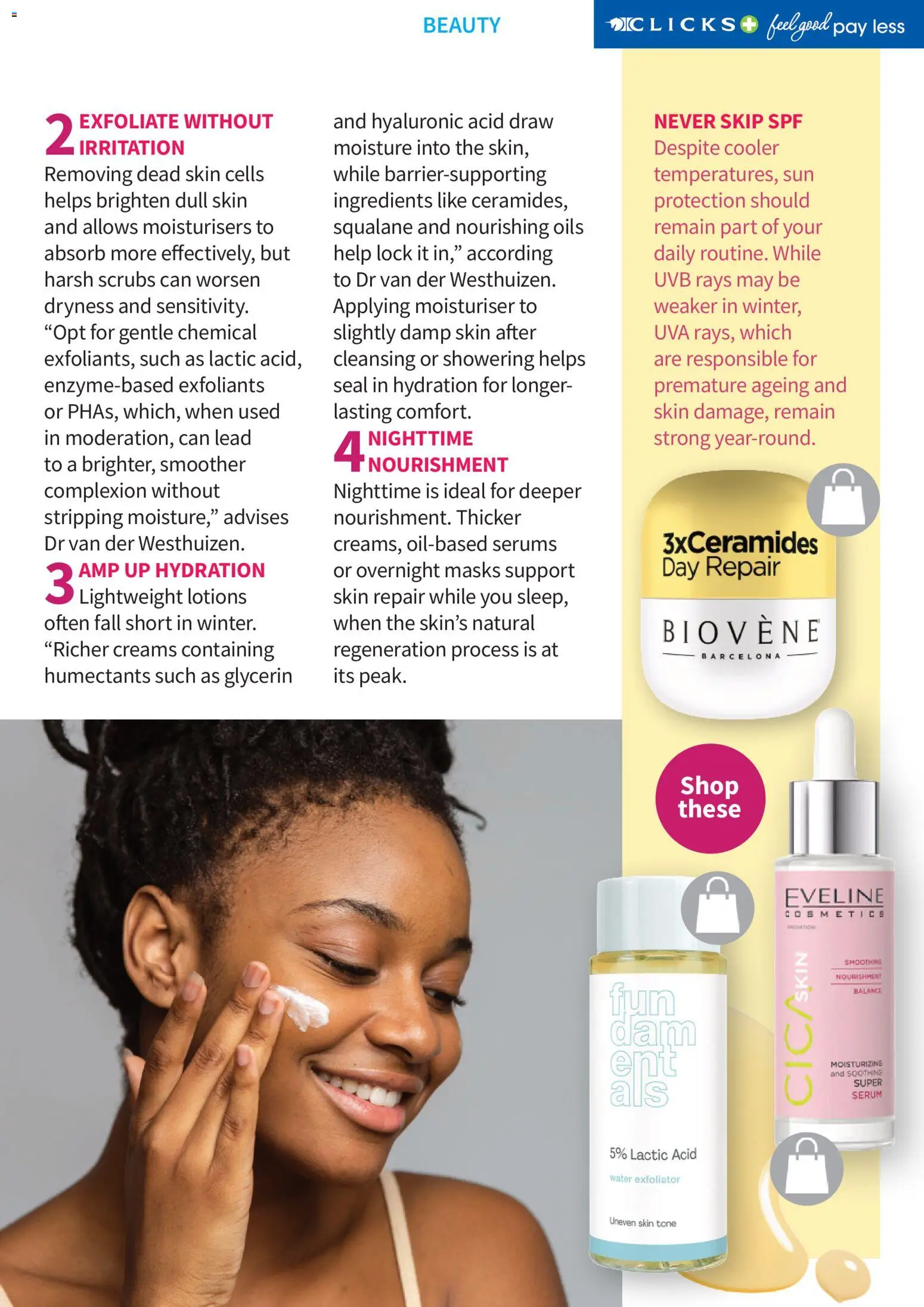 New Clicks catalogue – valid from 01.04.2026 | Page: 28 | Products: Lock, Agua con gas, Cream, Day cream