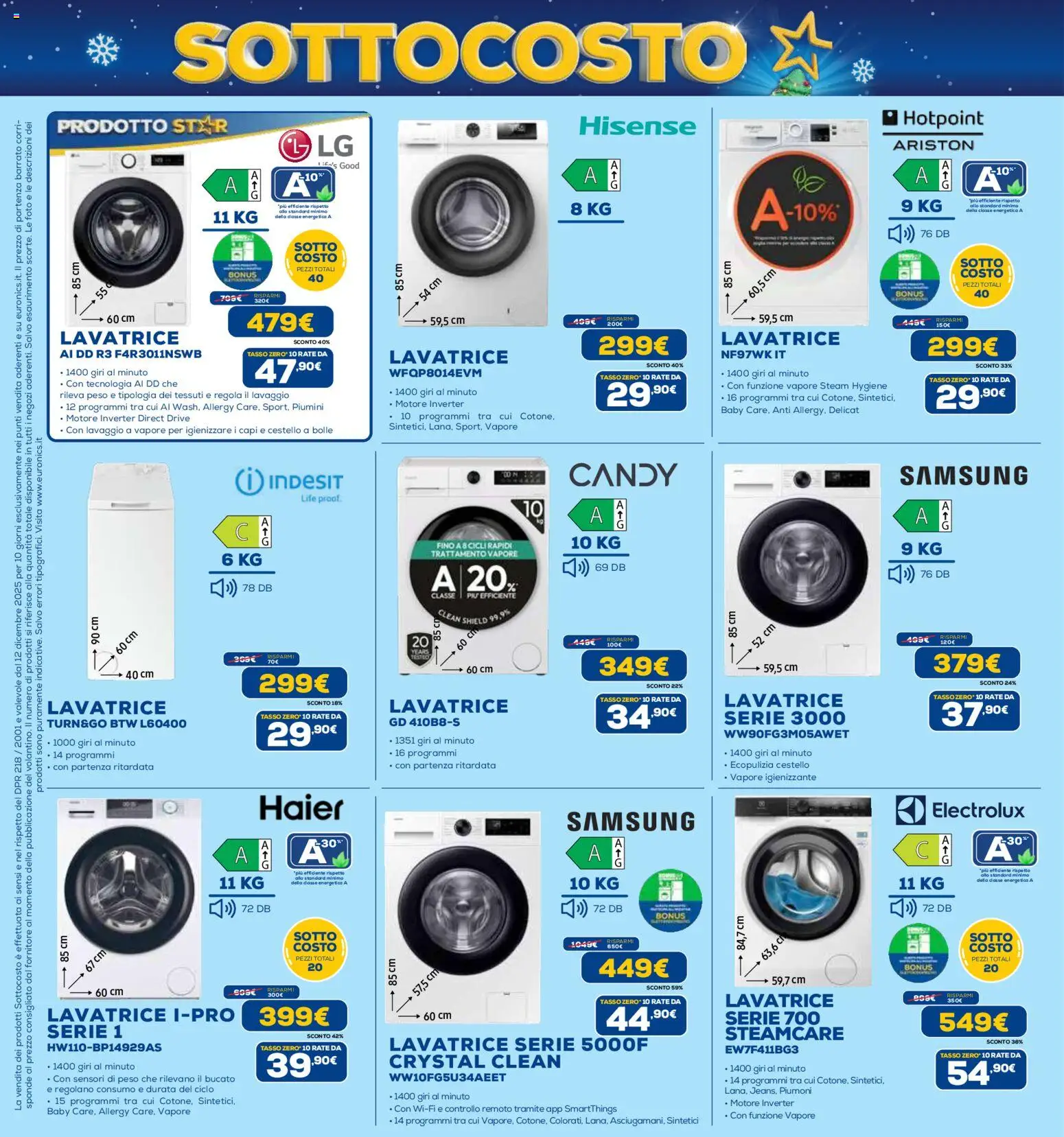 Volantino Euronics del 12.12.2025 | Pagina: 29 | Prodotti: Lavatrice, Samsung