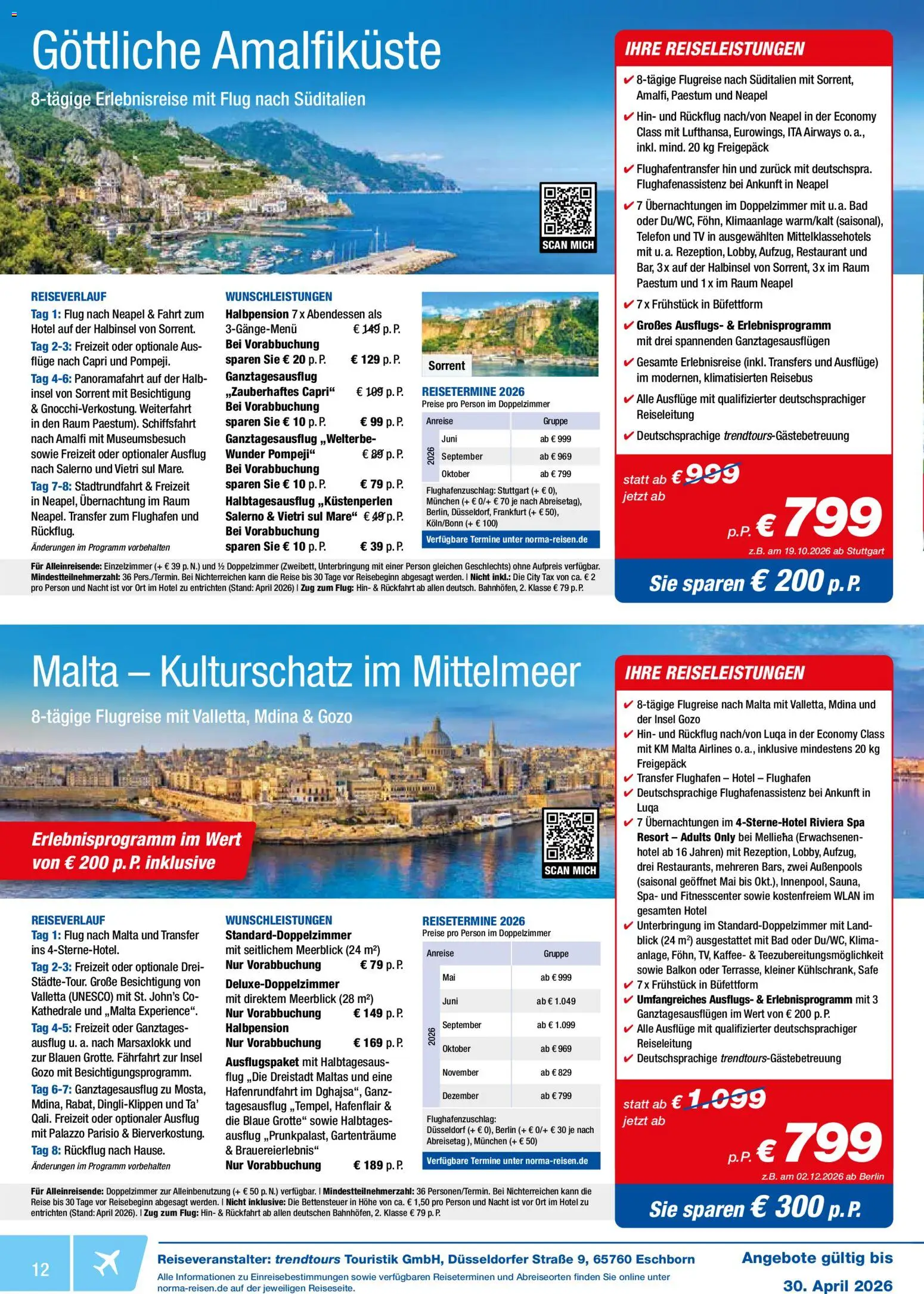 Norma Resien – gültig ab 01.04.2026 | Seite: 12 | Produkte: Klimaanlage, Kaffee, Bad, TV