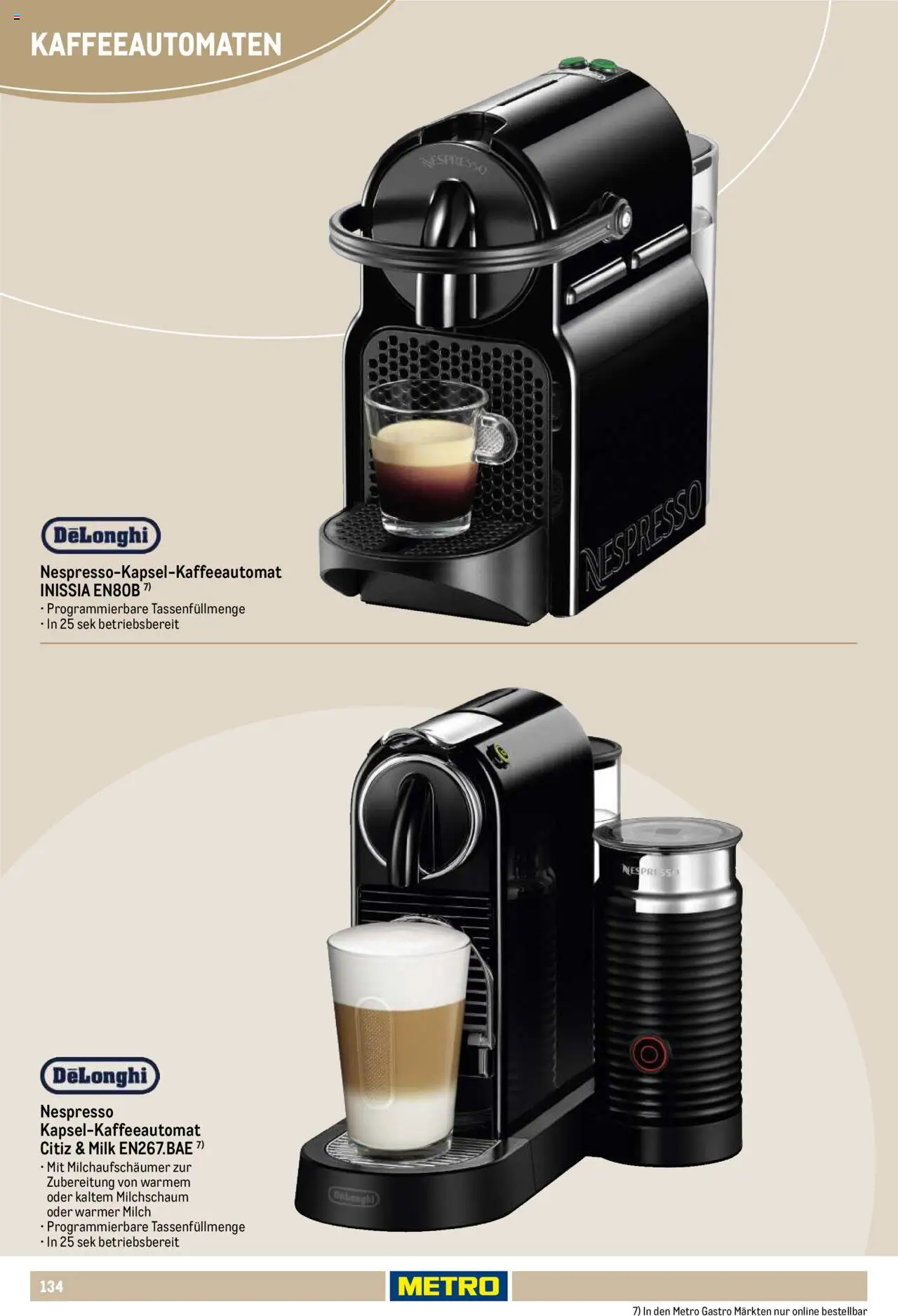 Metro Non Food Sortiment – gültig ab 01.10.2025 | Seite: 134 | Produkte: Milch