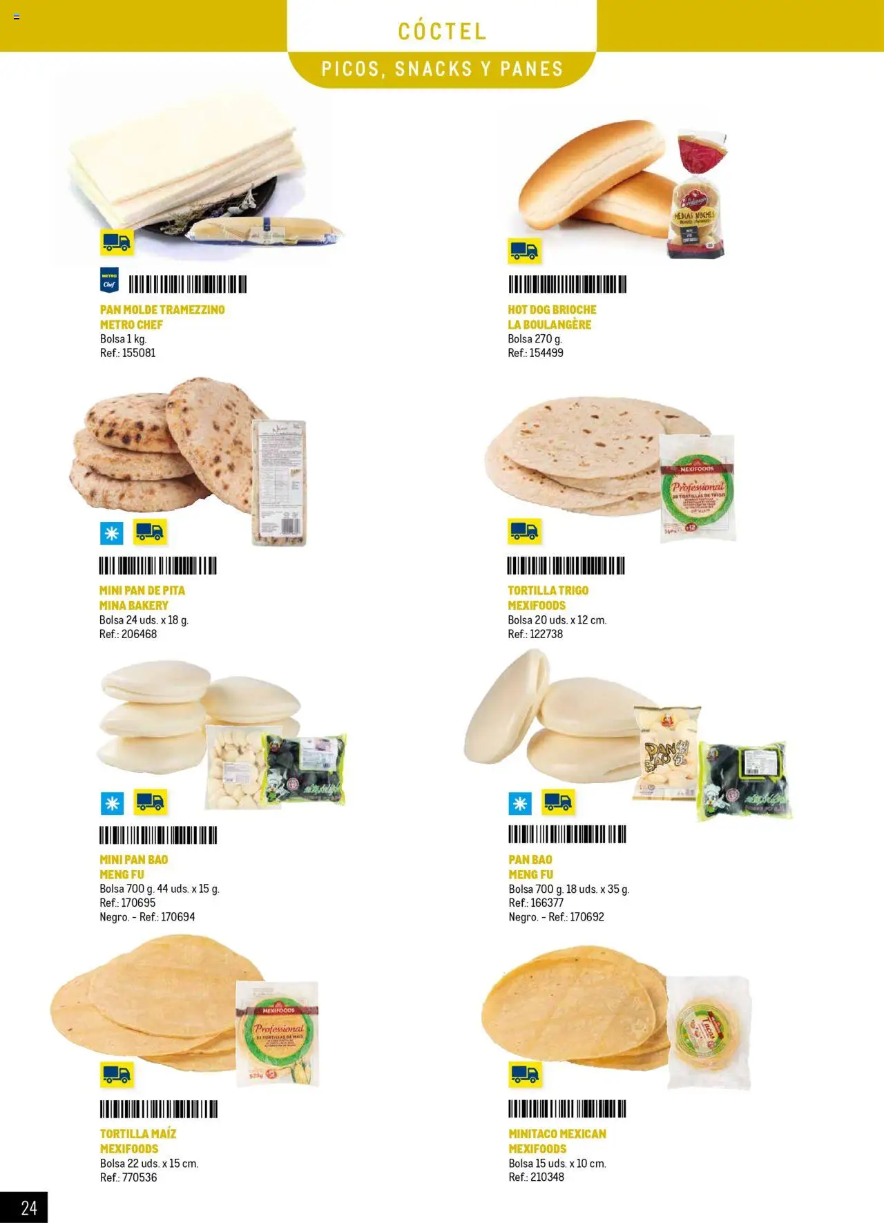 Makro - Catering y Eventos Península │ válido desde el 11.06.2025 | Página: 24 | Productos: Pan, Tacos, Bolsa