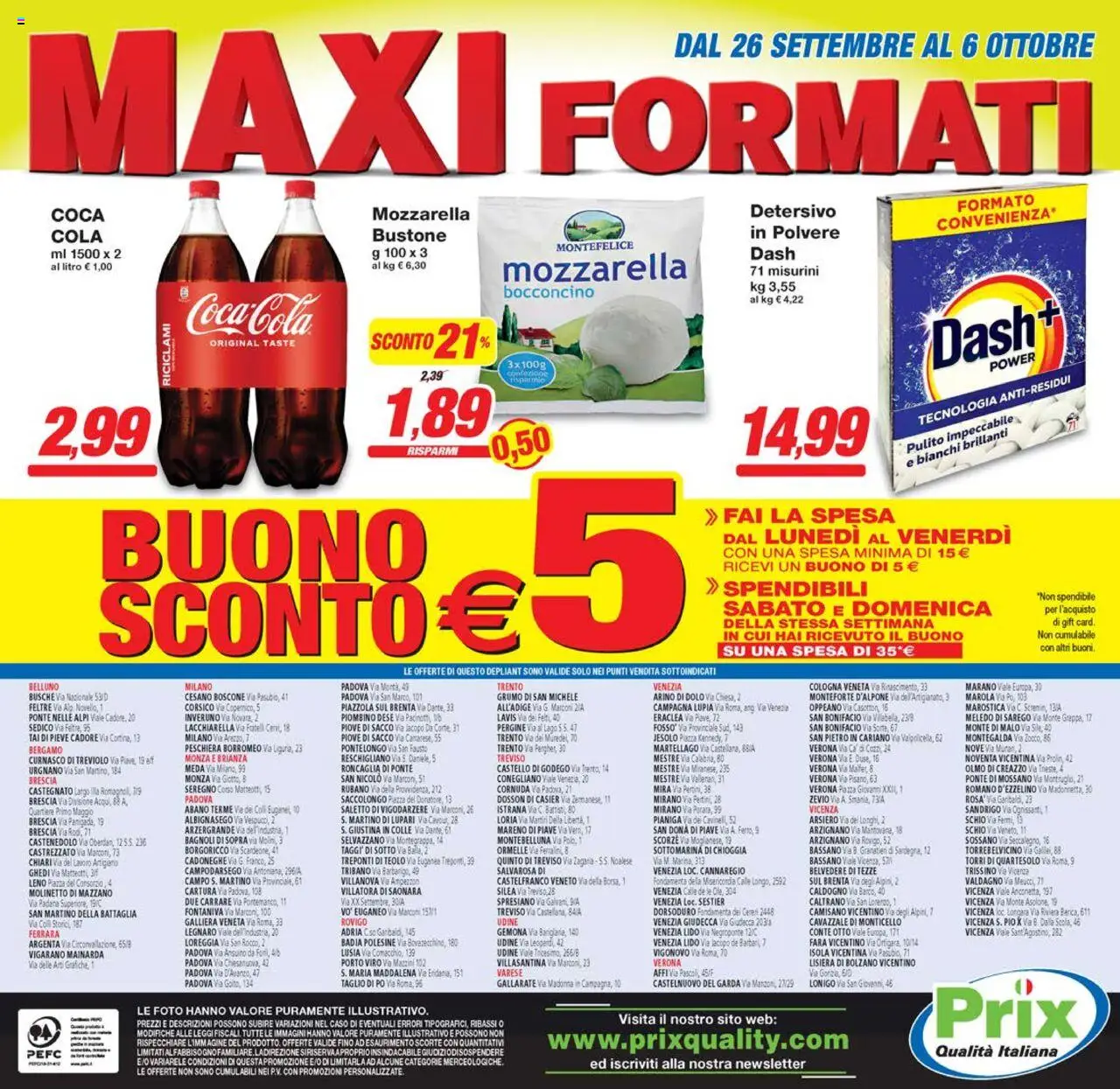 Volantino Prix del 26.09.2025 | Pagina: 16 | Prodotti: Mozzarella