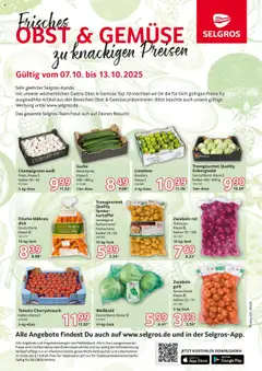Selgros Obst & Gemüse ab 07.10.2025 gültig