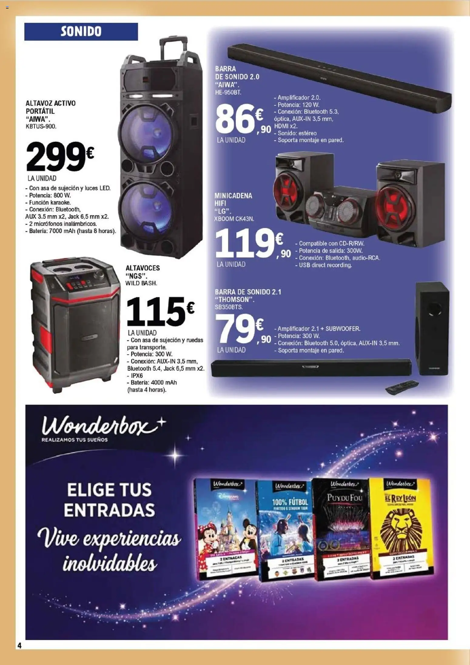 E.Leclerc folleto │ válido desde el 17.12.2025 | Página: 4 | Productos: Καλαμάρι, Altavoces, Altavoz, Batería