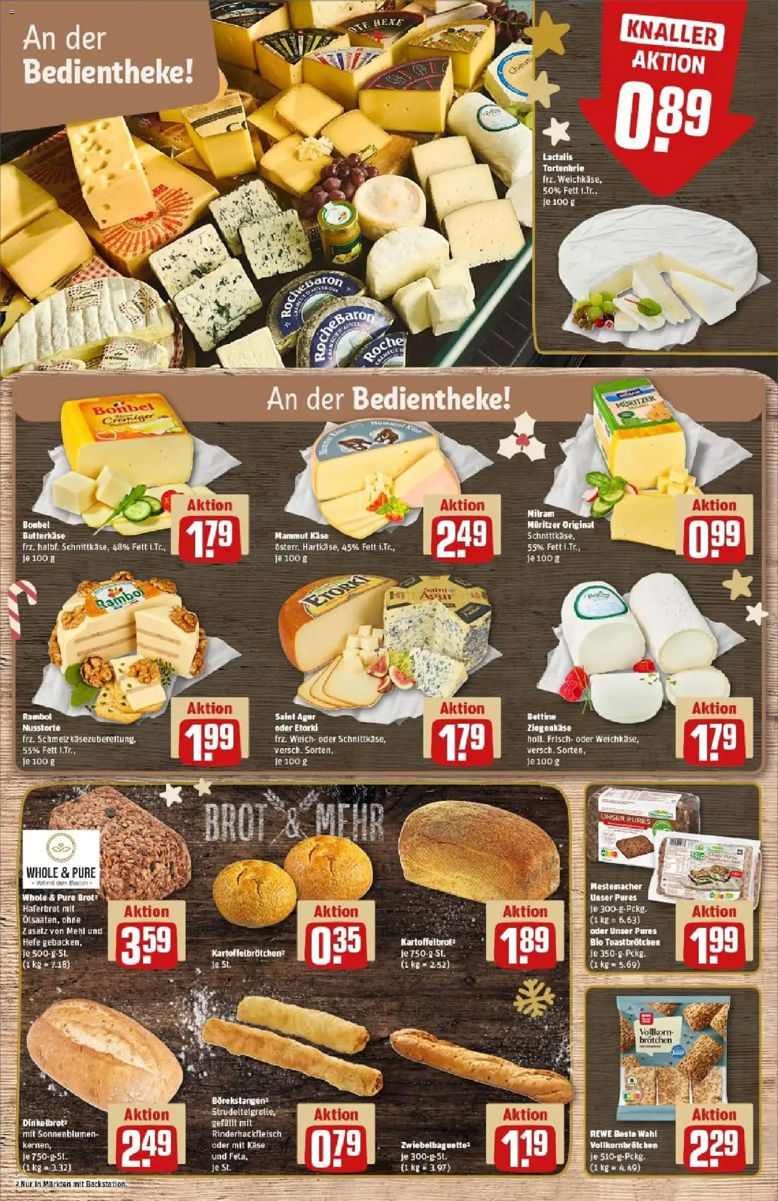 Rewe prospekt Ettlingen	 – gültig ab 23.11.2025 | Seite: 15 | Produkte: Mehl, Butter, Ziegenkäse, Brot