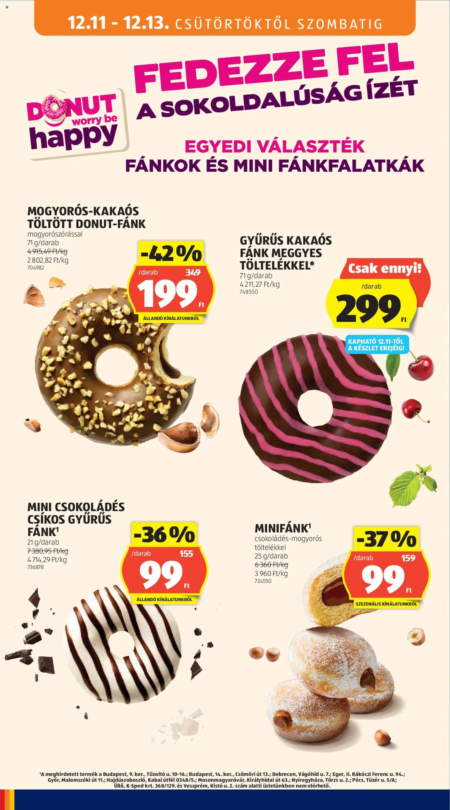 Aldi akciós ujság - amely érvényes a következő dátumtól: 11.12.2025 | Oldal: 10 | Termékek: Fánk