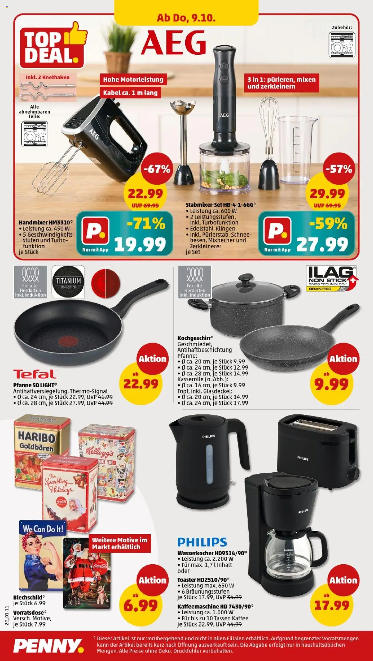 Penny - Mecklenburg-Vorpommern – gültig ab 06.10.2025 | Seite: 24 | Produkte: Kaffeemaschine, Toaster, Kaffee, Handmixer