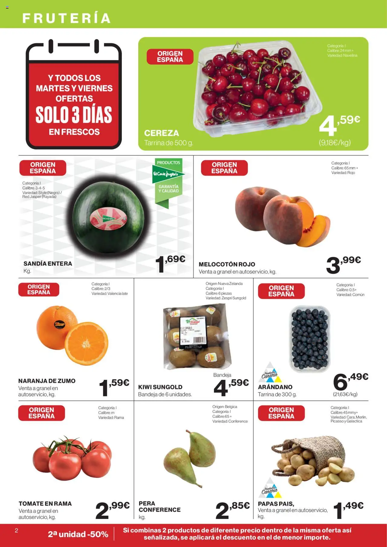 Supercor Canarias │ válido desde el 19.06.2025 | Página: 2 | Productos: Kiwi, Ροζ πιπέρι, Melocotón rojo, Sandía