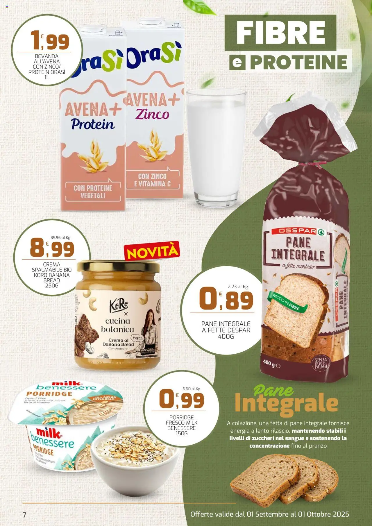 Volantino Interspar del 05.09.2025 | Pagina: 7 | Prodotti: Crema, Pane, Anacardi