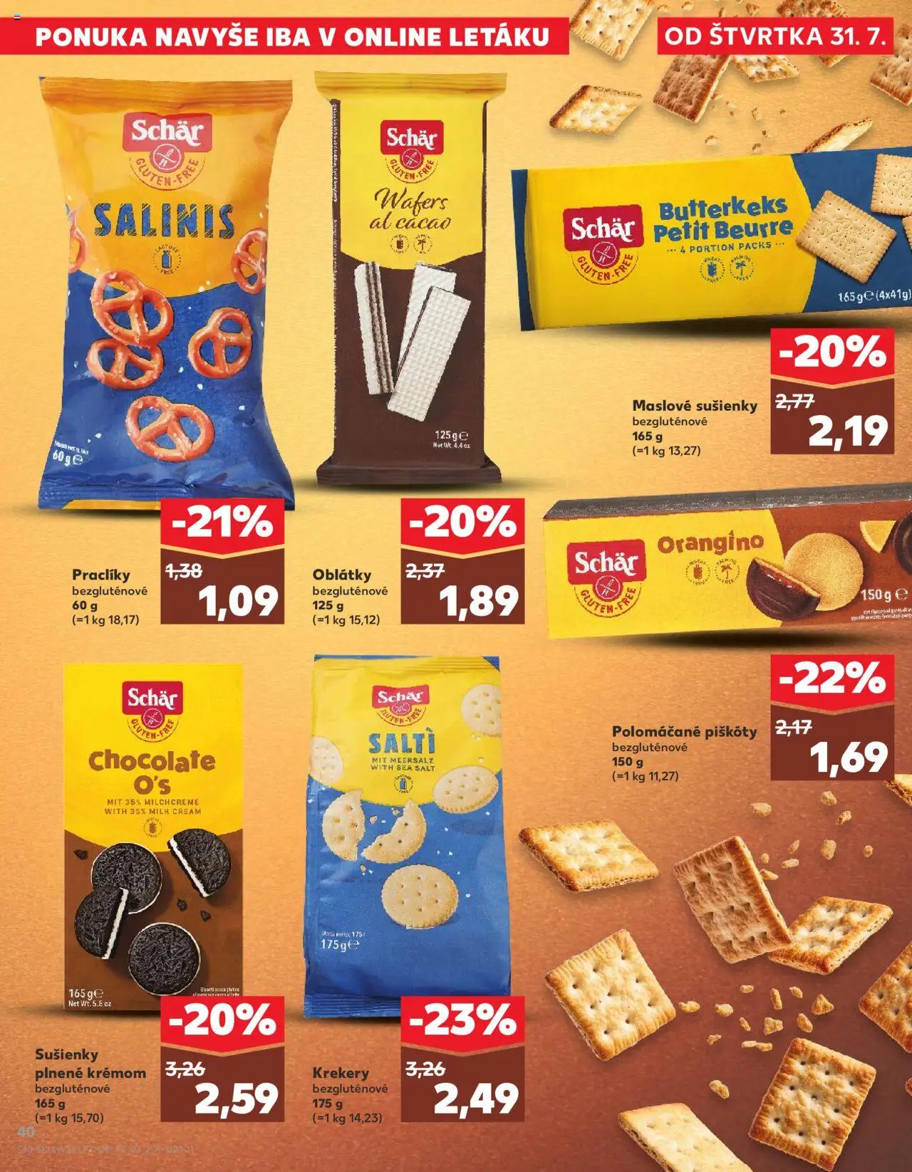 Kaufland Bratislava-Petržalka-Danubia │ platný od 31.07.2025 | Strana: 40 | Produkty: Maslove sušienky