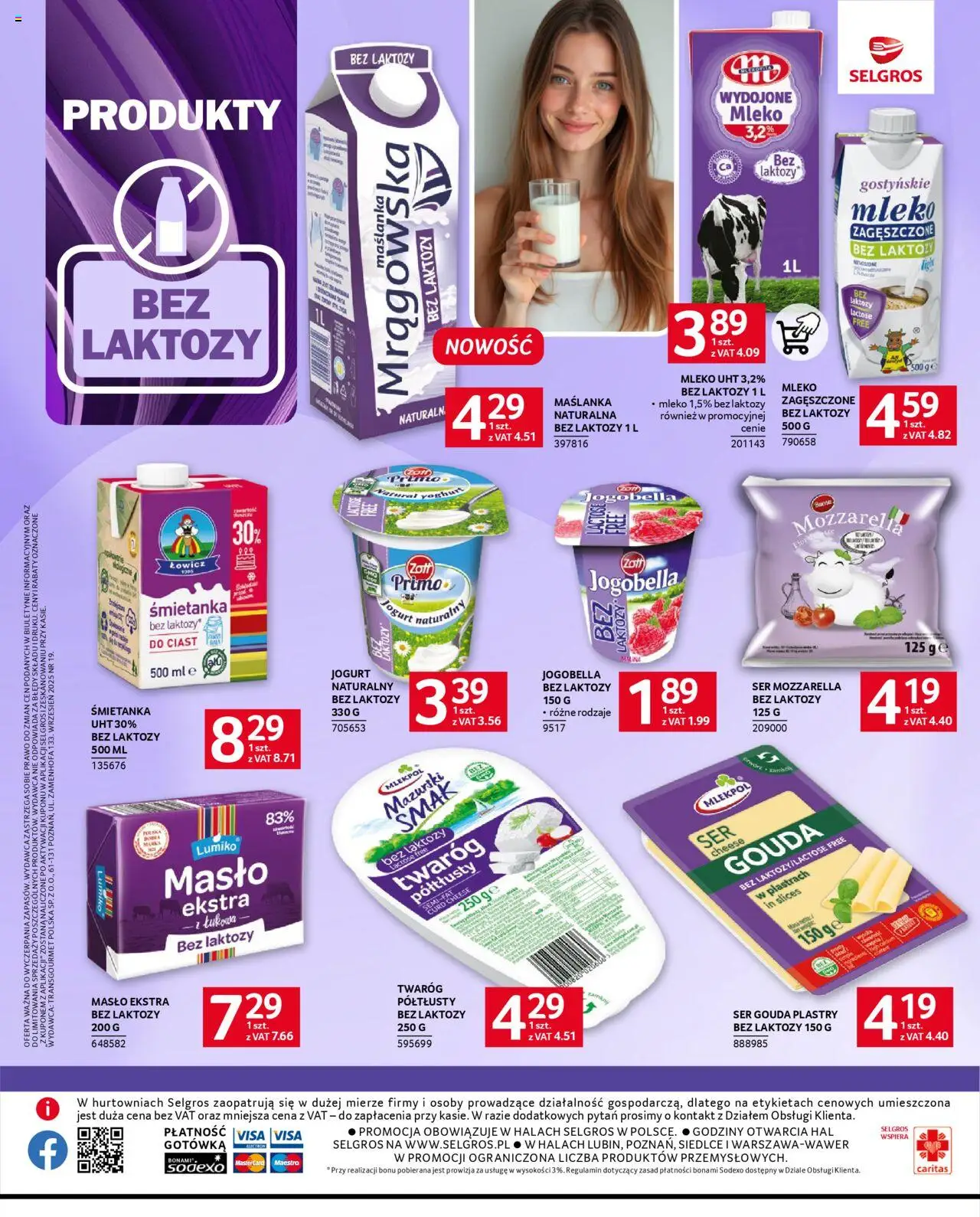 Selgros cash&carry Gazetka od 11.09.2025 | Strona: 12 | Produkty: Bez laktozy, Maślanka, Jogurt naturalny, Jogurt