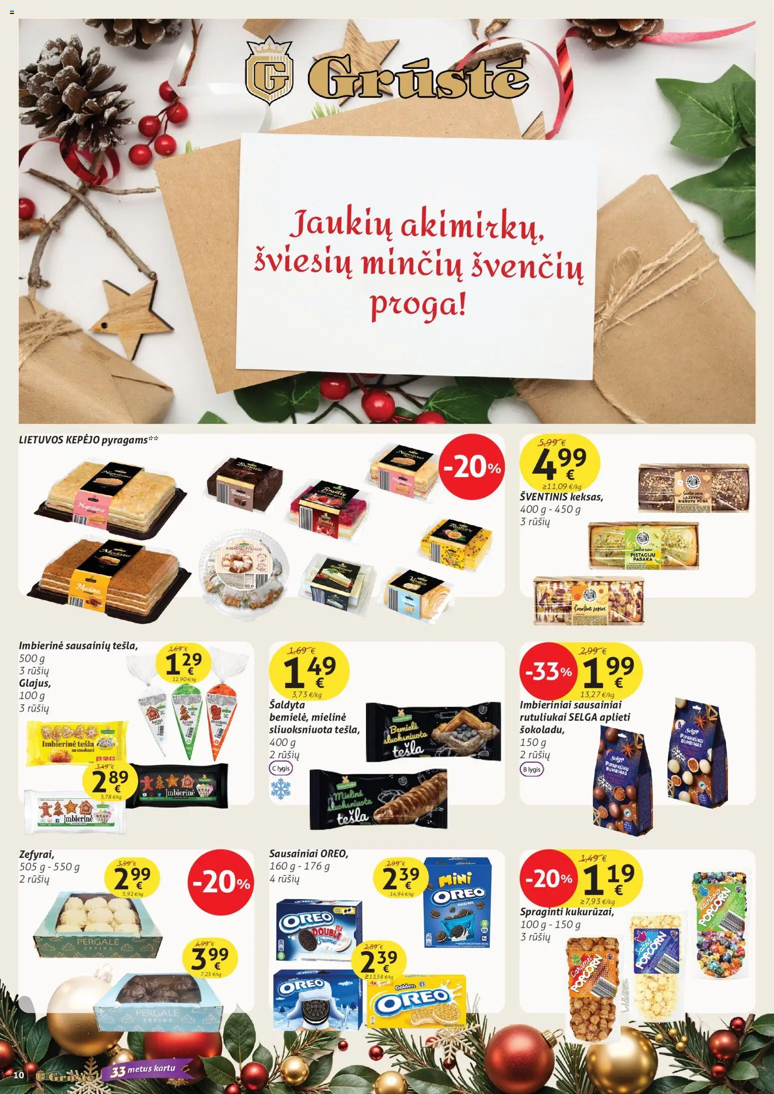 GRUSTE akcijos nuo 21.12.2025 | Puslapis: 10 | Prekių: Sausainiai