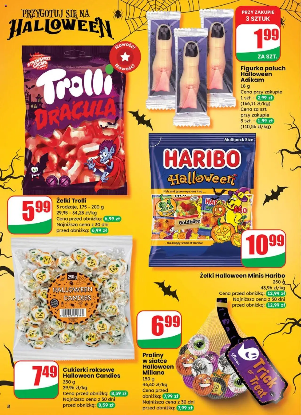 Dino Gazetka od 15.10.2025 | Strona: 8 | Produkty: Praliny, Żelki, Cukierki