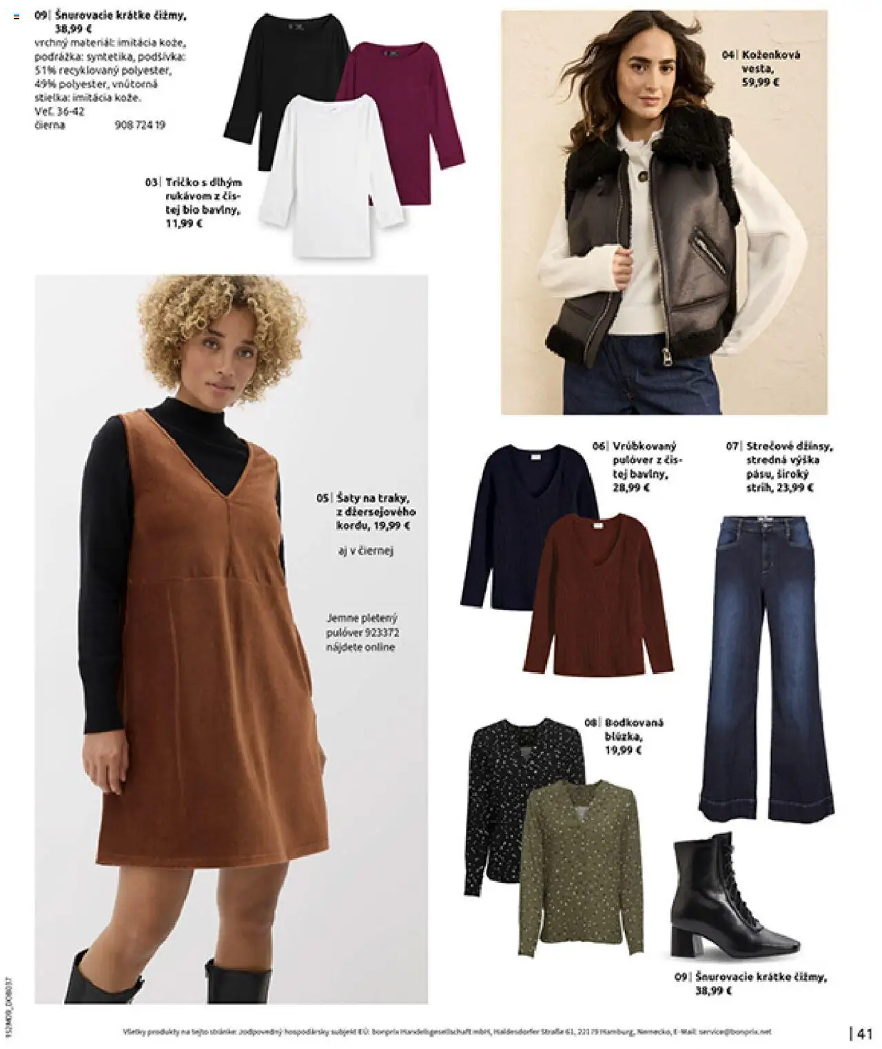 Nové Bonprix akcie – leták je platný od 14.10.2025 | Strana: 43 | Produkty: Šaty, Tričko