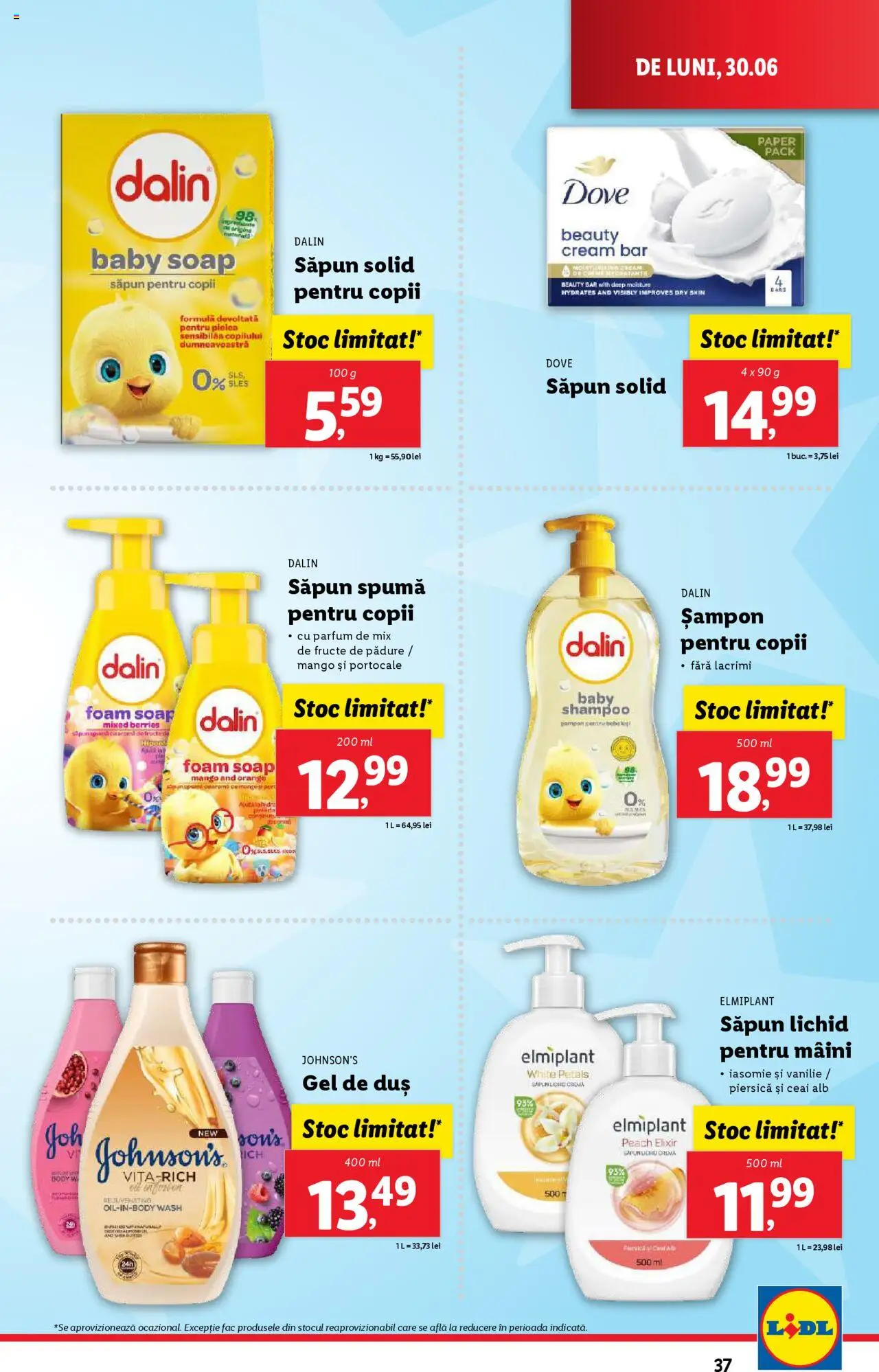 Catalog Lidl – valabil de la 30.06.2025 | Pagină: 37 | Produse: Săpun solid, Elixir, Săpun, Fructe