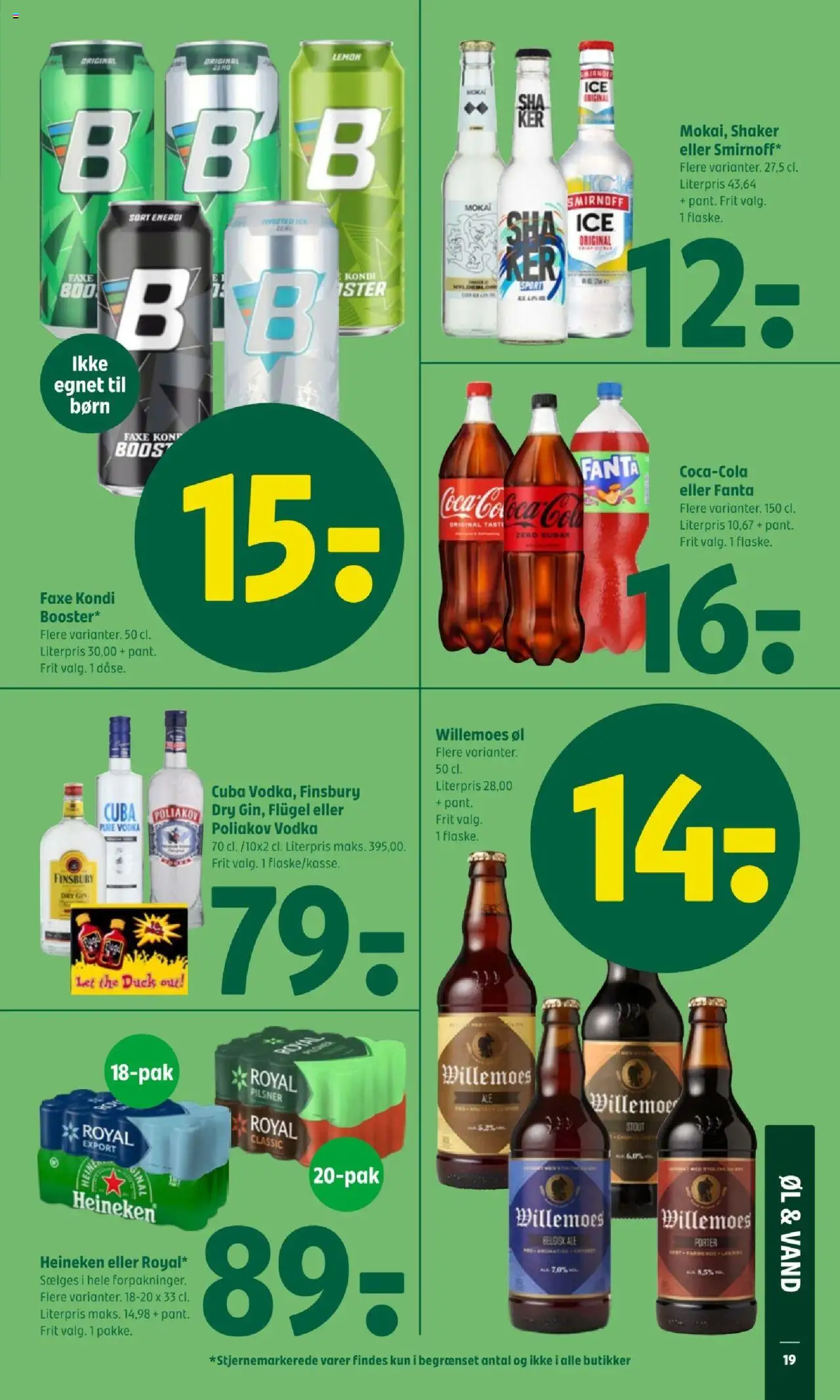 Coop 365 Tilbudsavis gyldig fra 14.08.2025 | Side: 21 | Produkter: Gin, Vodka, Fanta, Faxe Kondi
