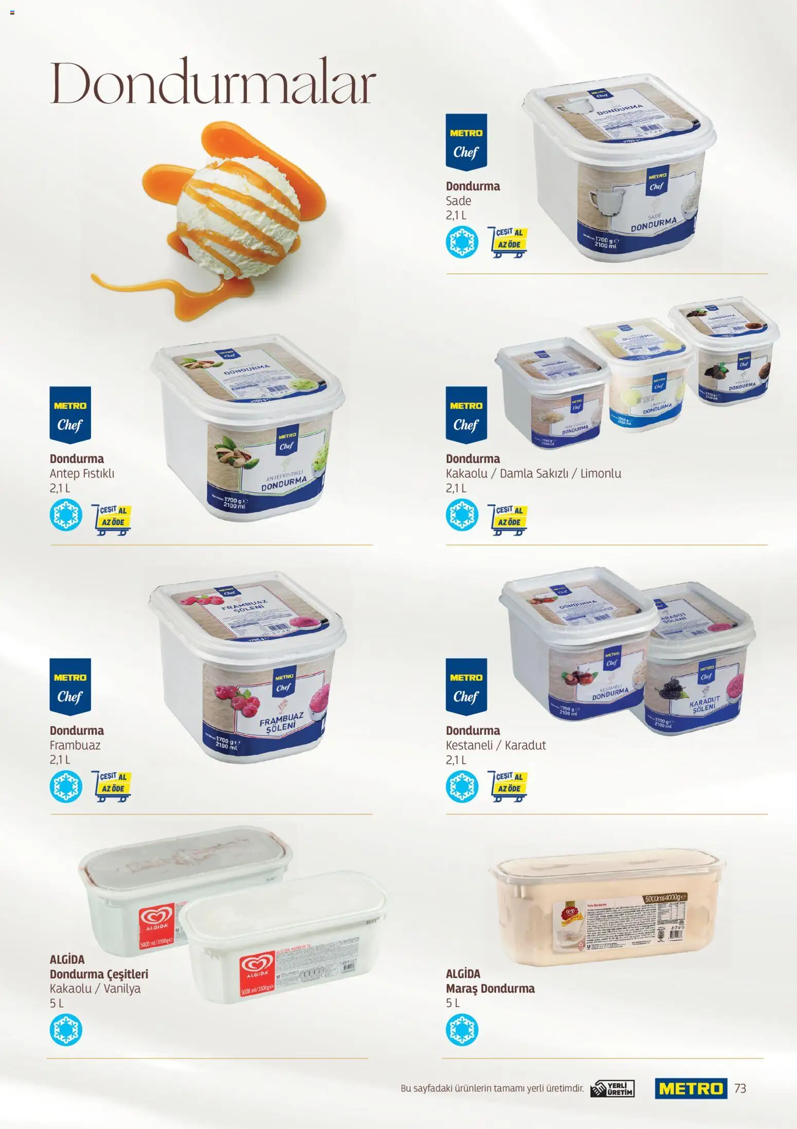 Metro - Pastacılık Kataloğu - 06.04.2026 tarihinden itibaren geçerlidir | Sayfa: 73 | Ürünler: Frambuaz, Dondurma