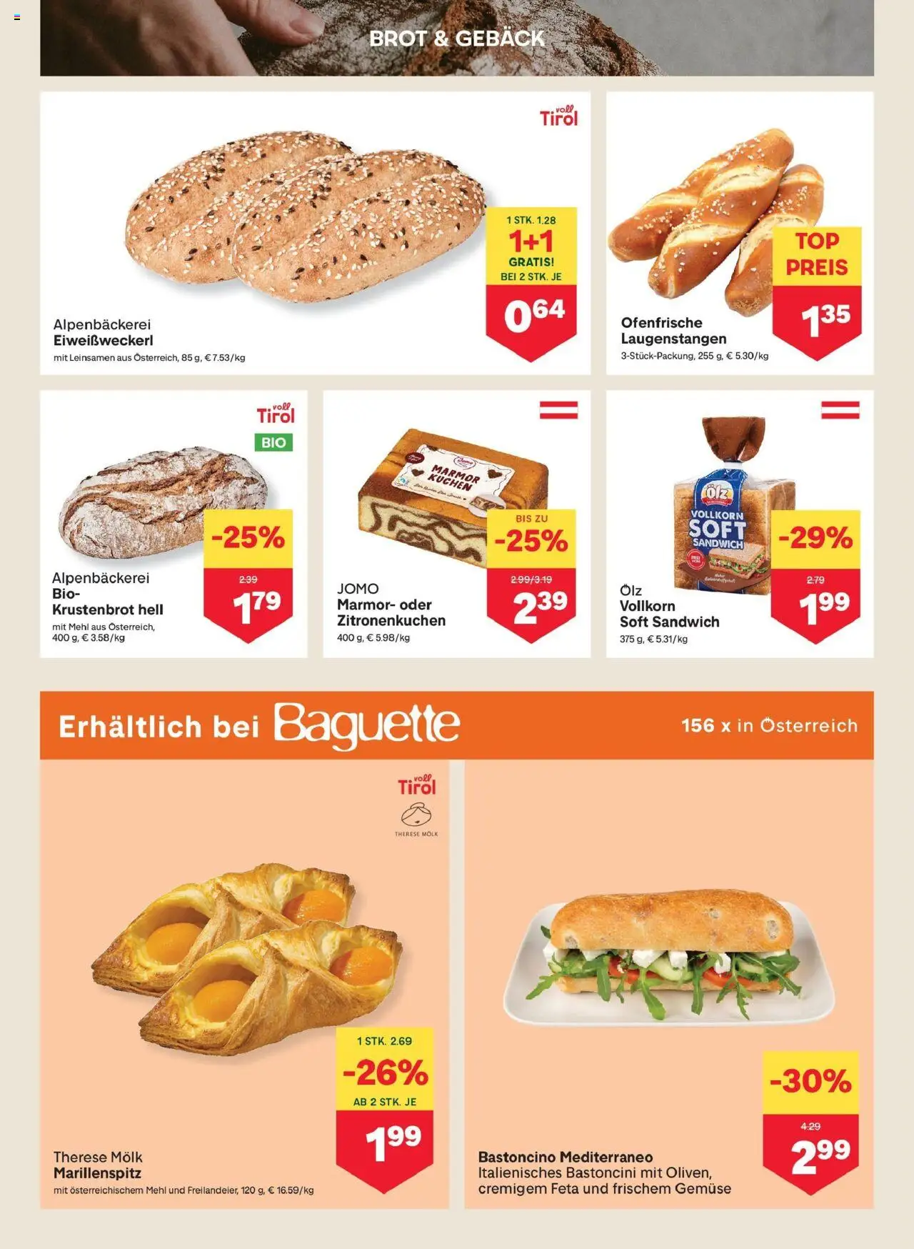 MPREIS Mittelberg gültig ab 02.07.2025 | Seite: 4 | Produkte: Gemüse, Jääkaappipakastin, Brot