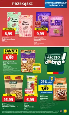 Lidl Gazetka od 28.07.2025 | Strona: 45 | Produkty: Chipsy, Sandwich, Orzeszki ziemne, Orzechy