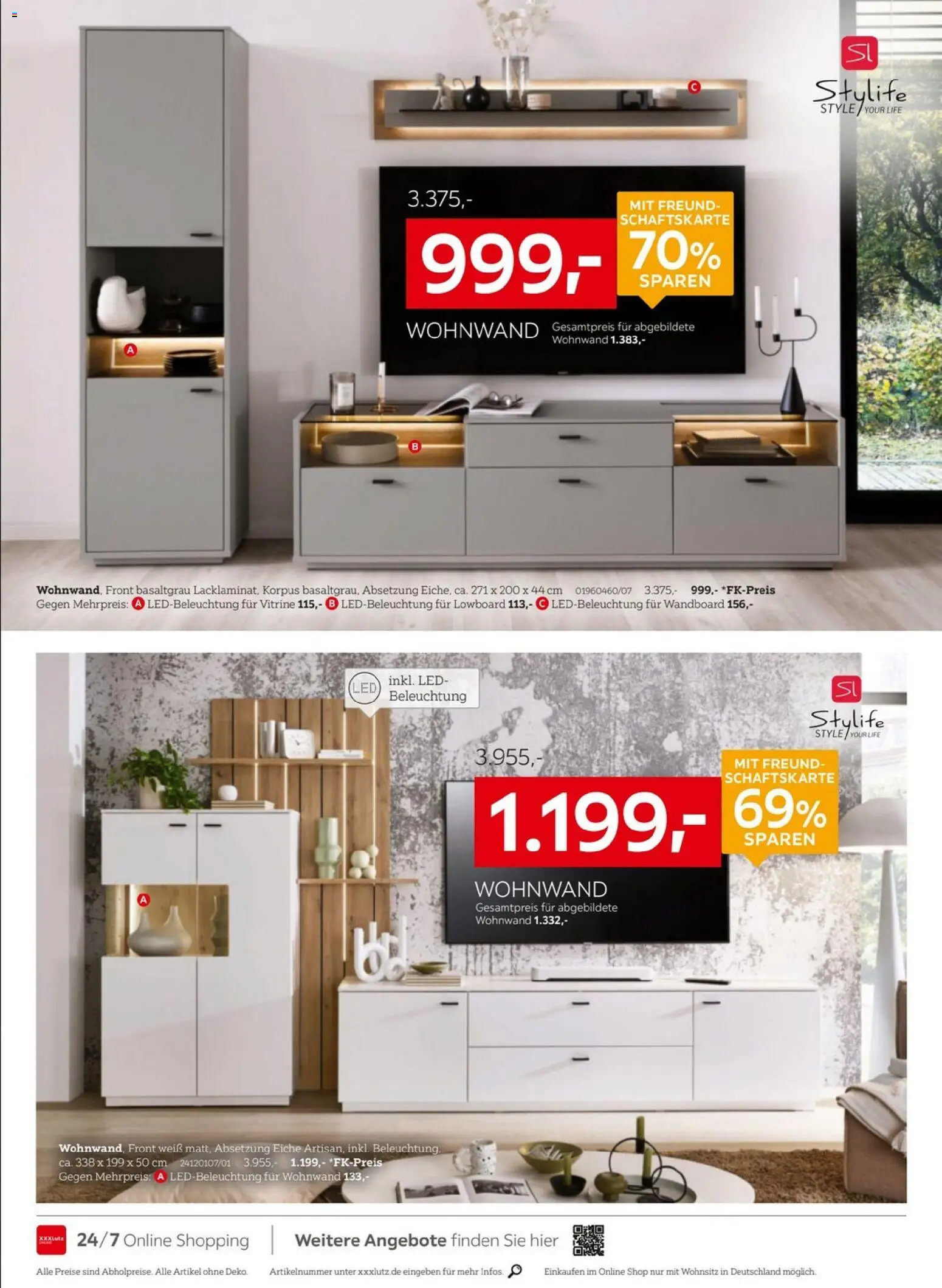 XXXL Lutz Prospekt – gültig ab 08.03.2026 | Seite: 10 | Produkte: Wohnwand, Lowboard, Wandboard, Vitrine